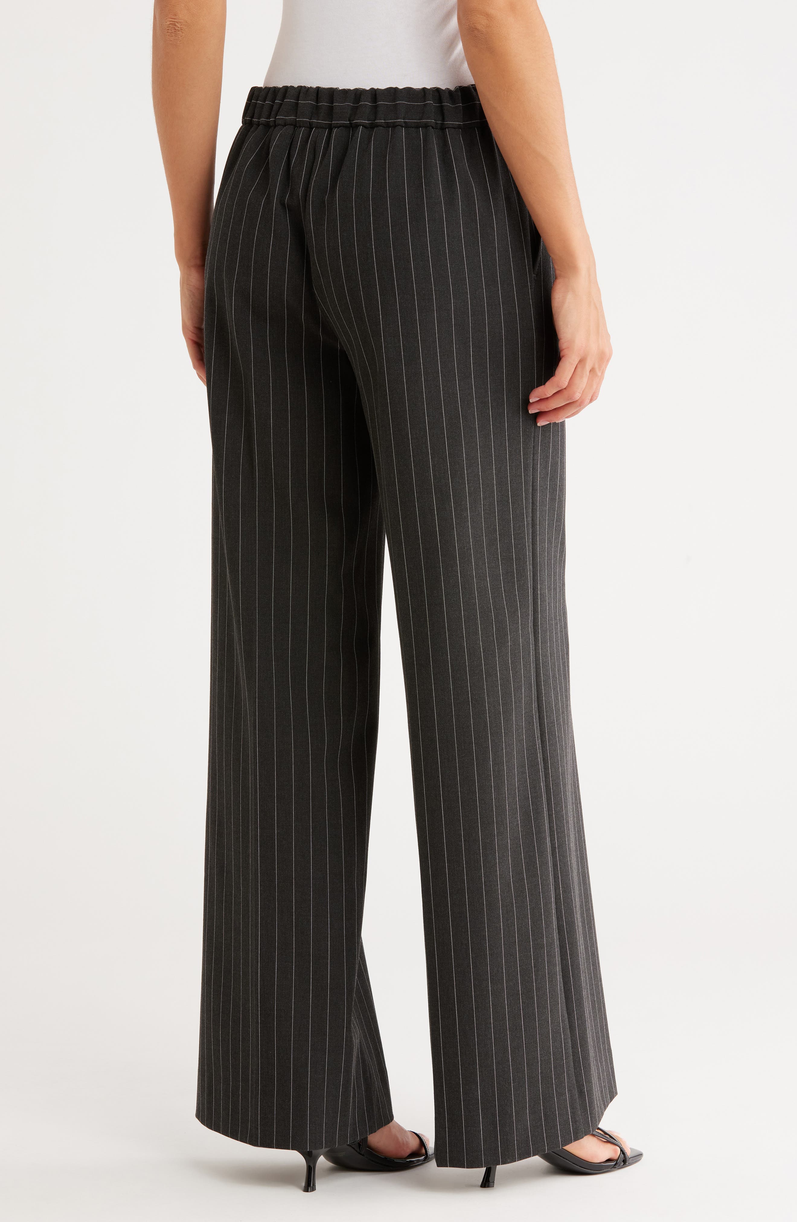 Pinstripe Wide Leg Pants - image 2