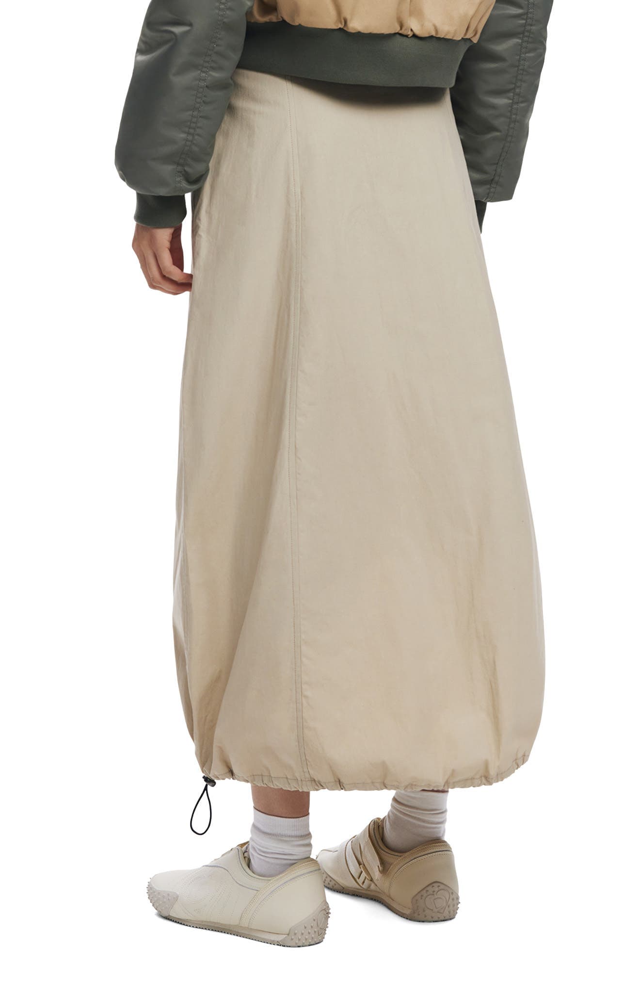 Drawcord Maxi Skirt - image 2