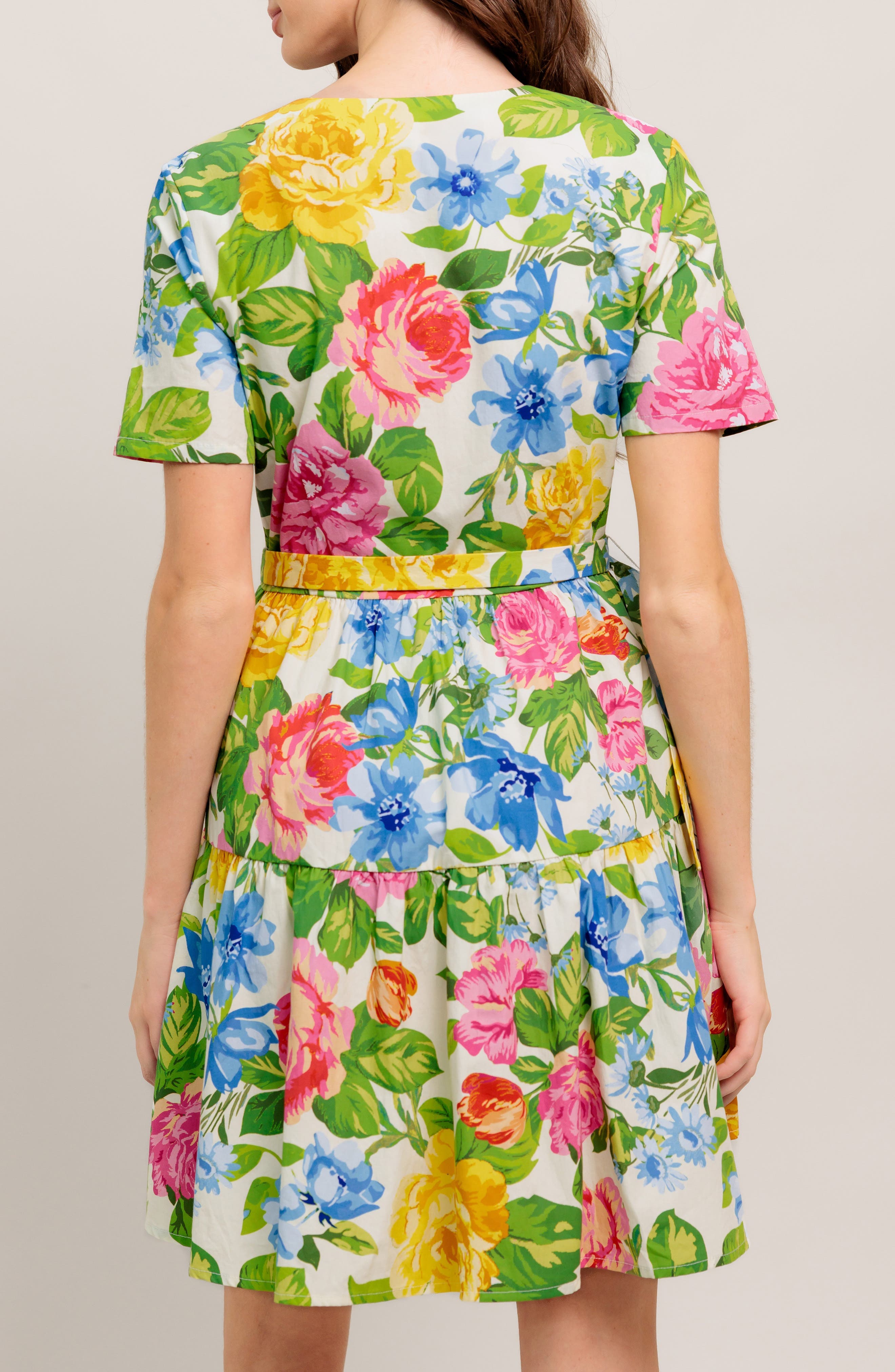 Short Sleeve Print Minidress - image 2