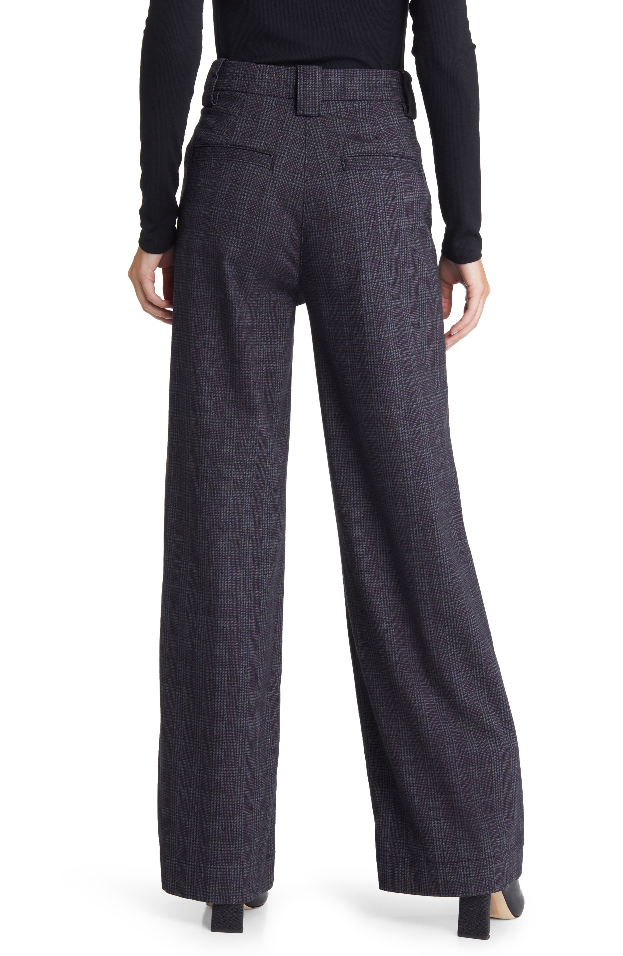 Deven Plaid High Waist Wide Leg Pants - image 2