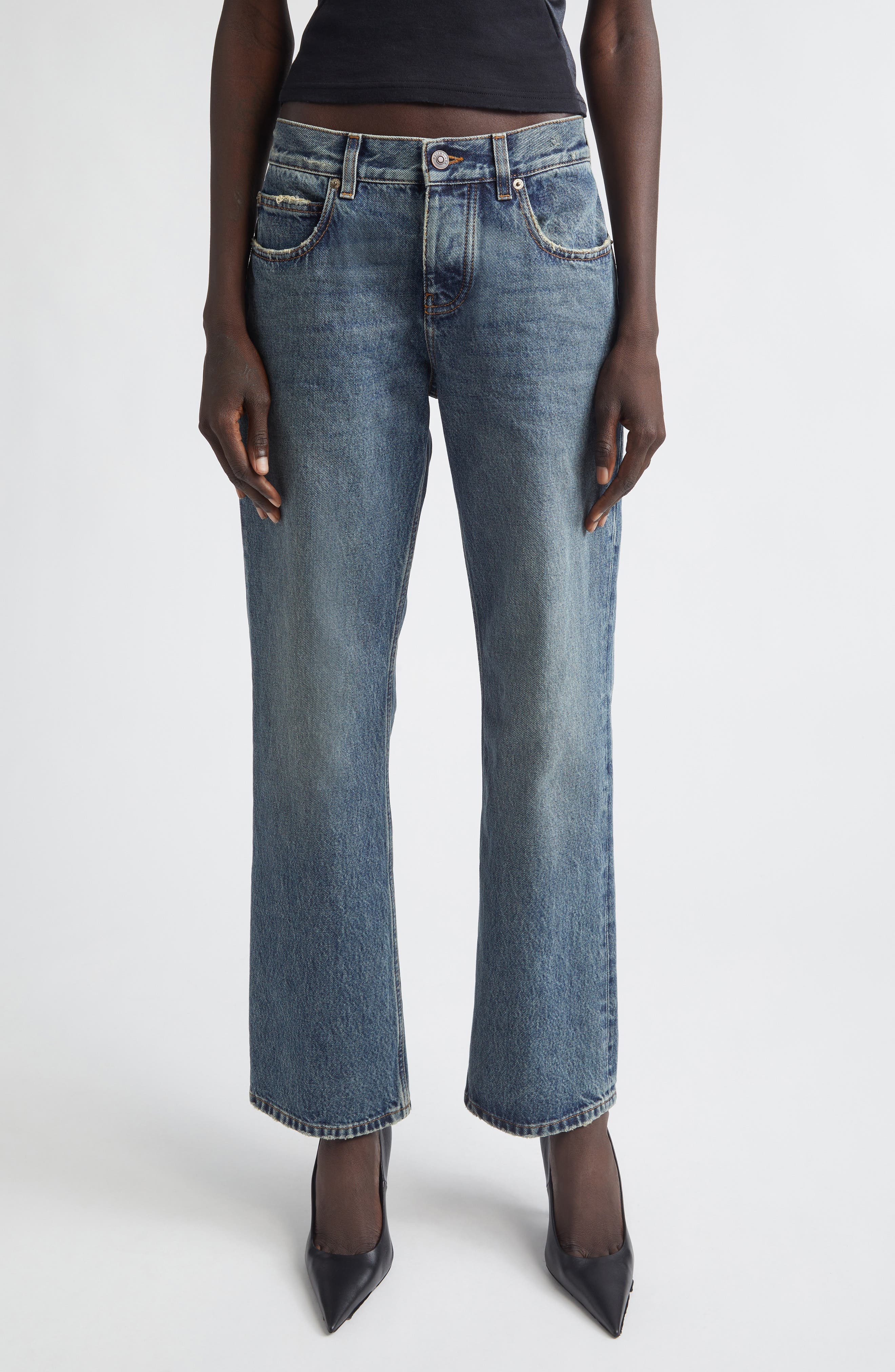 Regular Fit Distressed Jeans - image 1