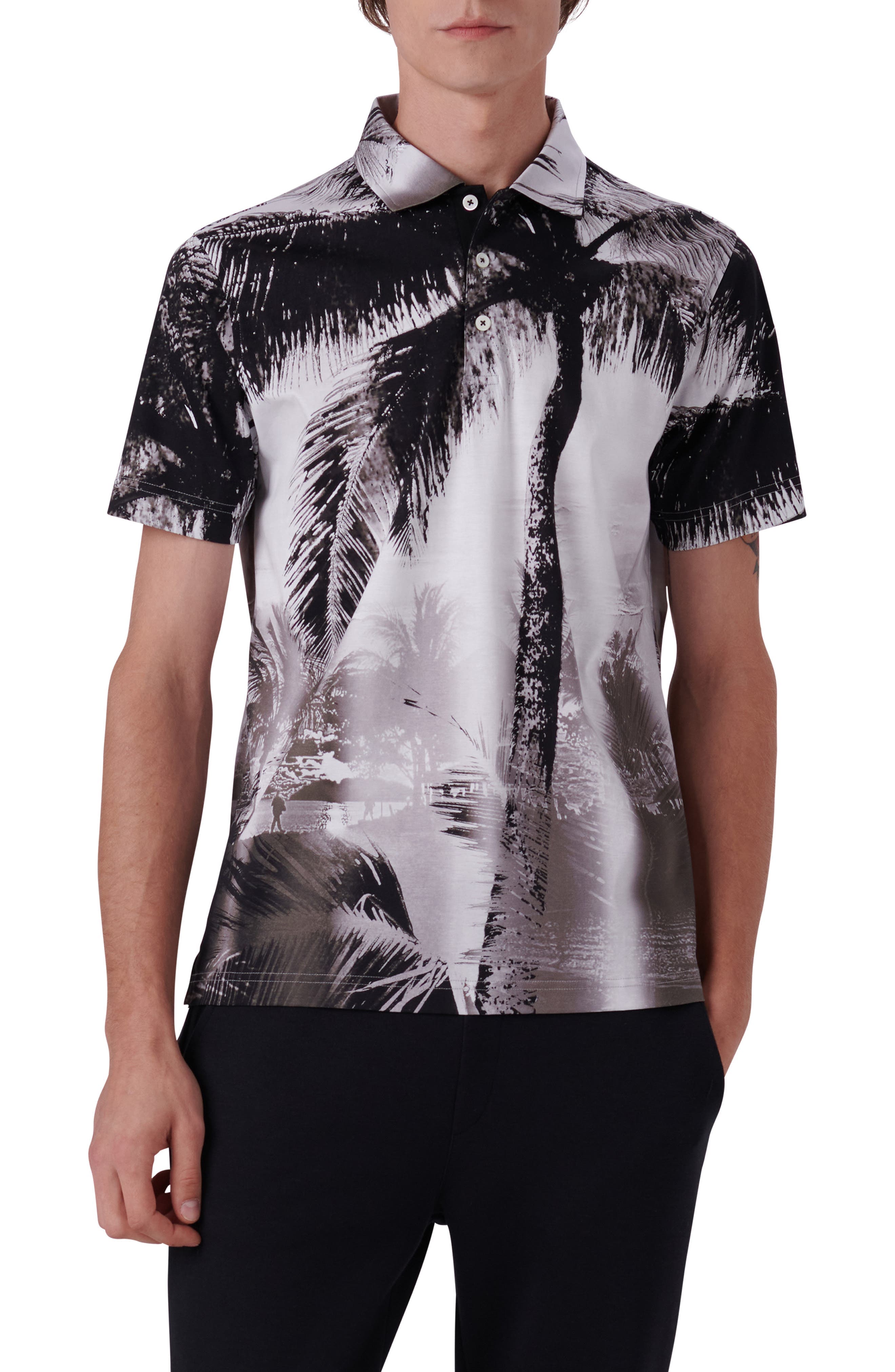 Digital Print Cotton Polo Shirt - image 1