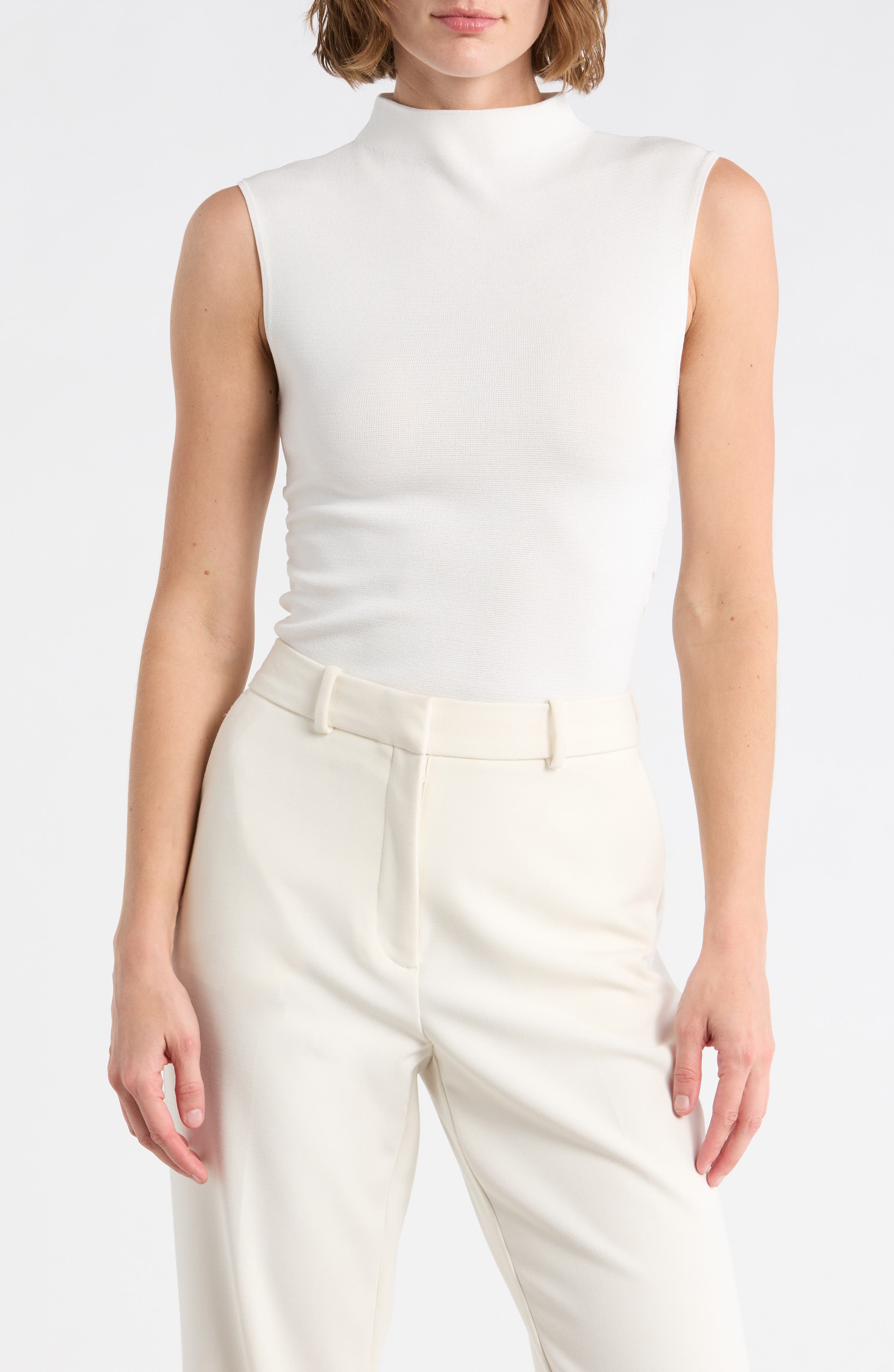 Mock Neck Ruched Tank - image 3
