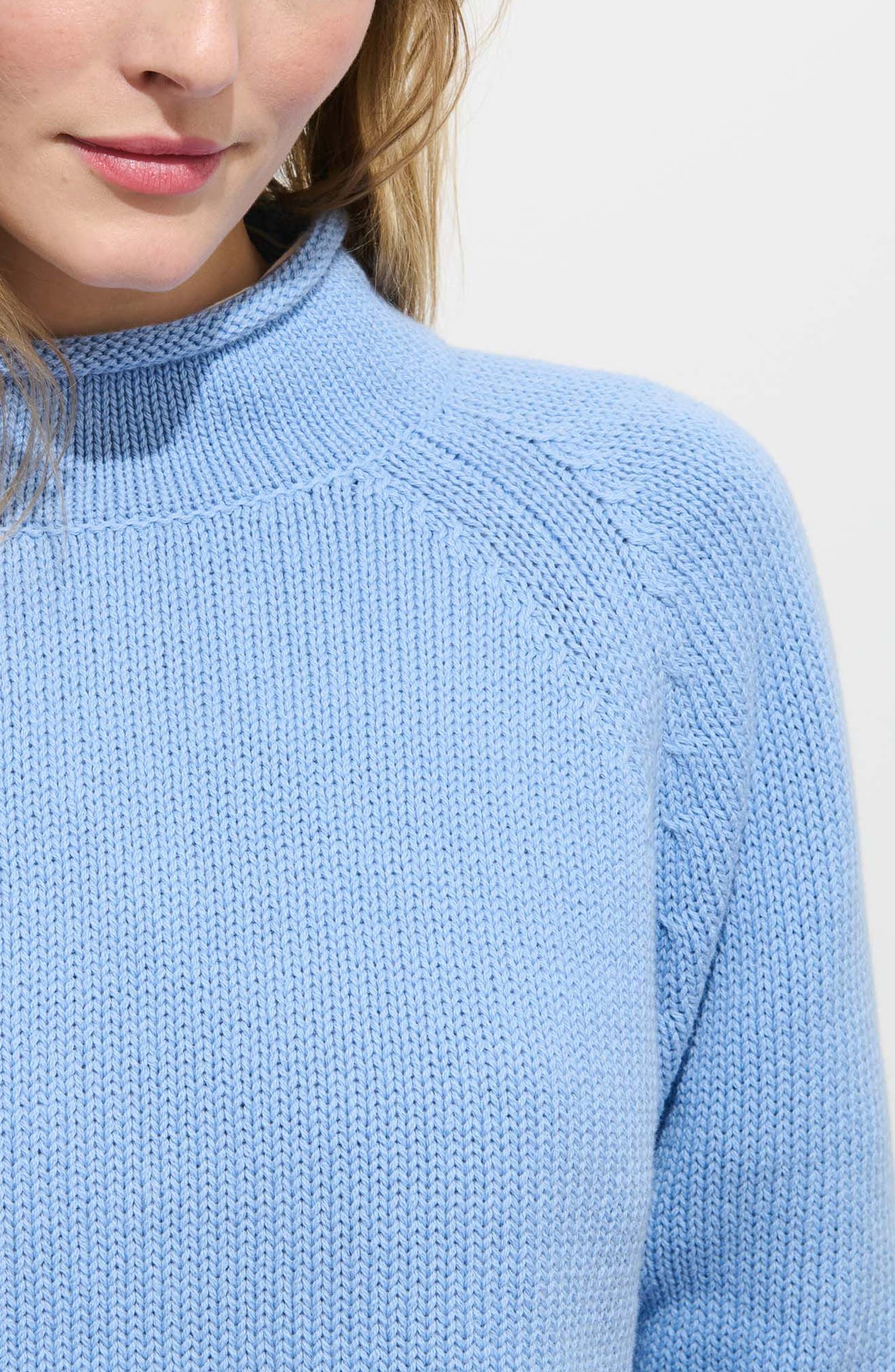 Eastport Roll Trim Long Sleeve Sweater - image 2