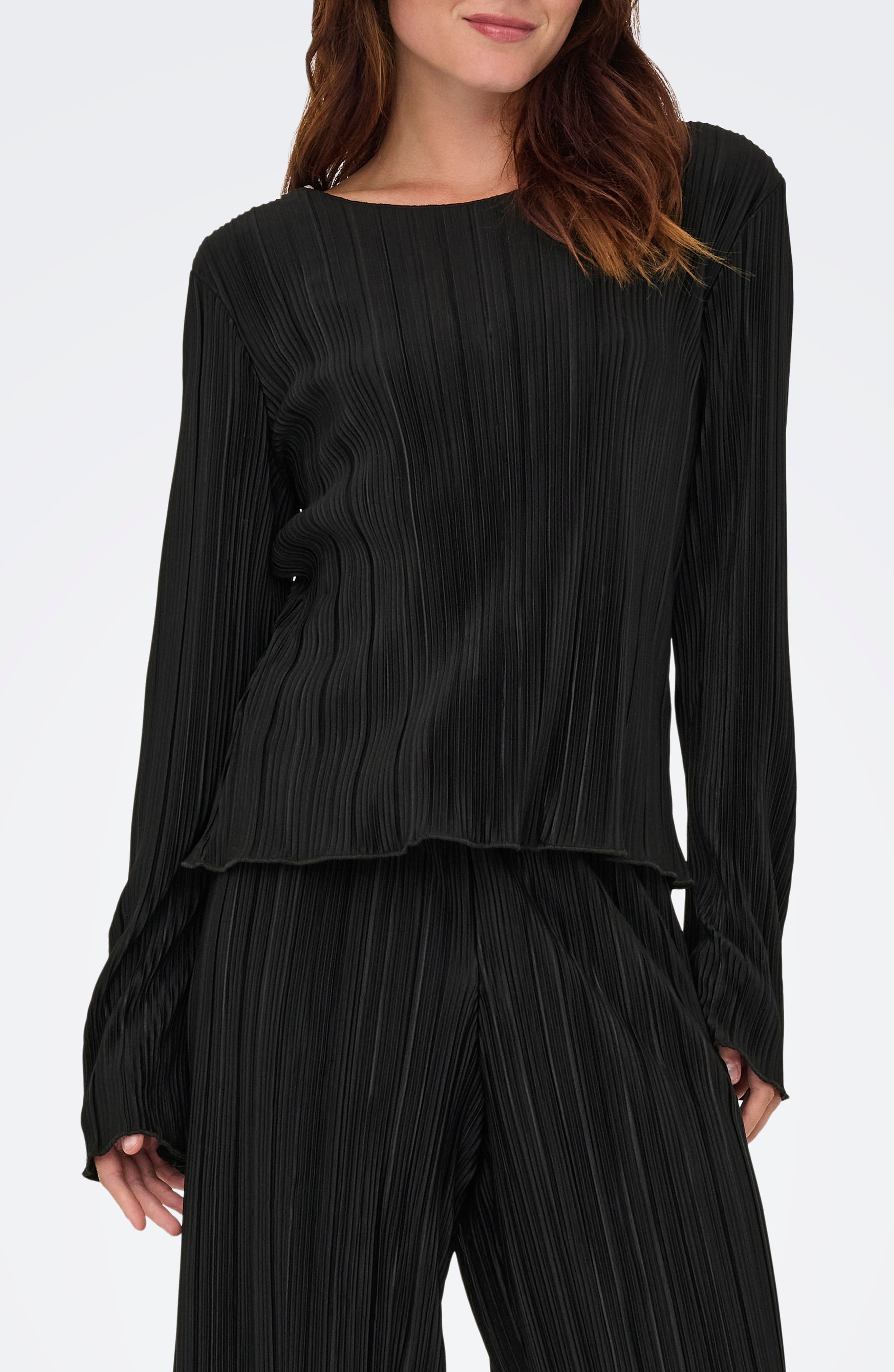Pery Long Sleeve Plisse Top - image 1