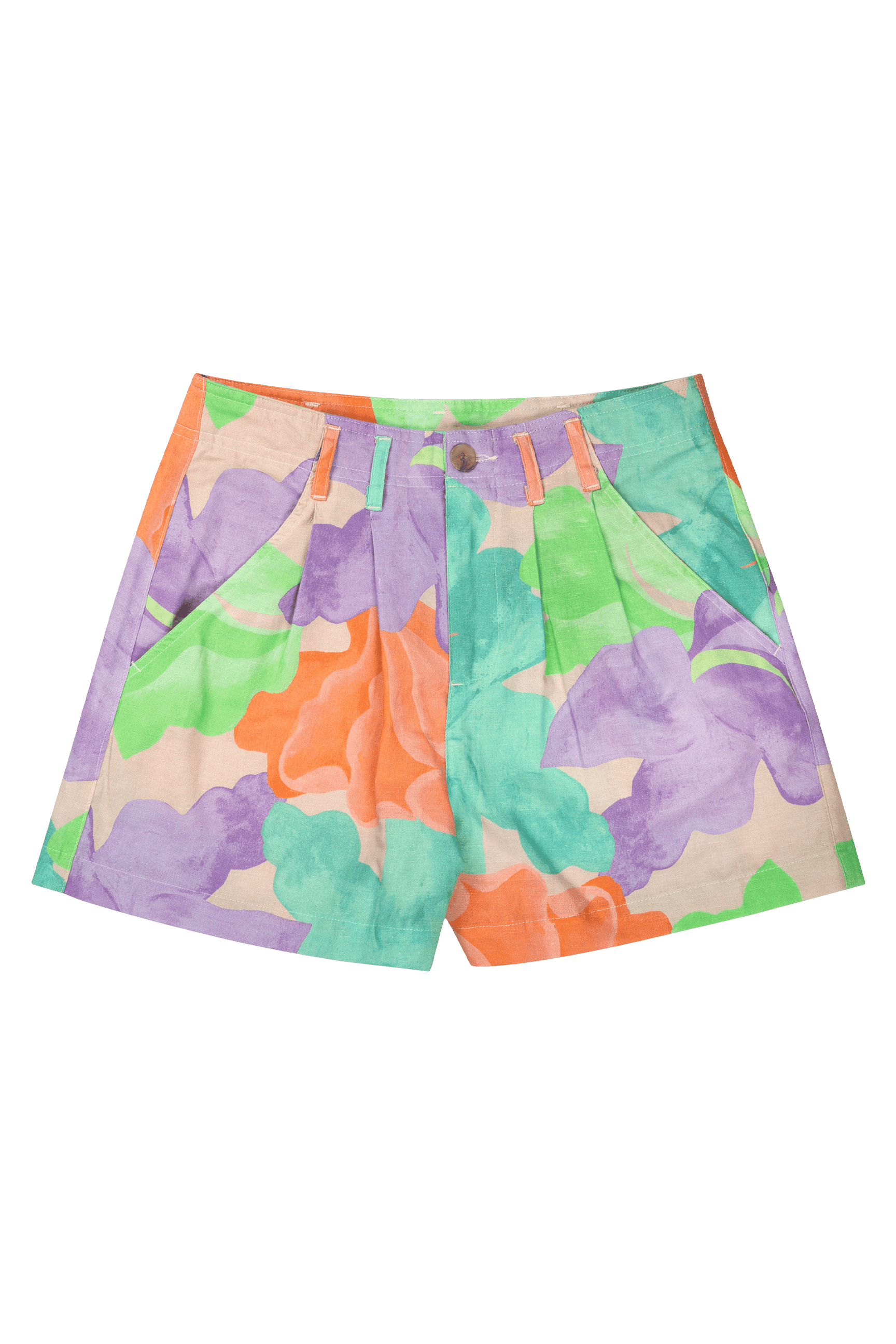 Maximon Pleated Linen Shorts - image 3