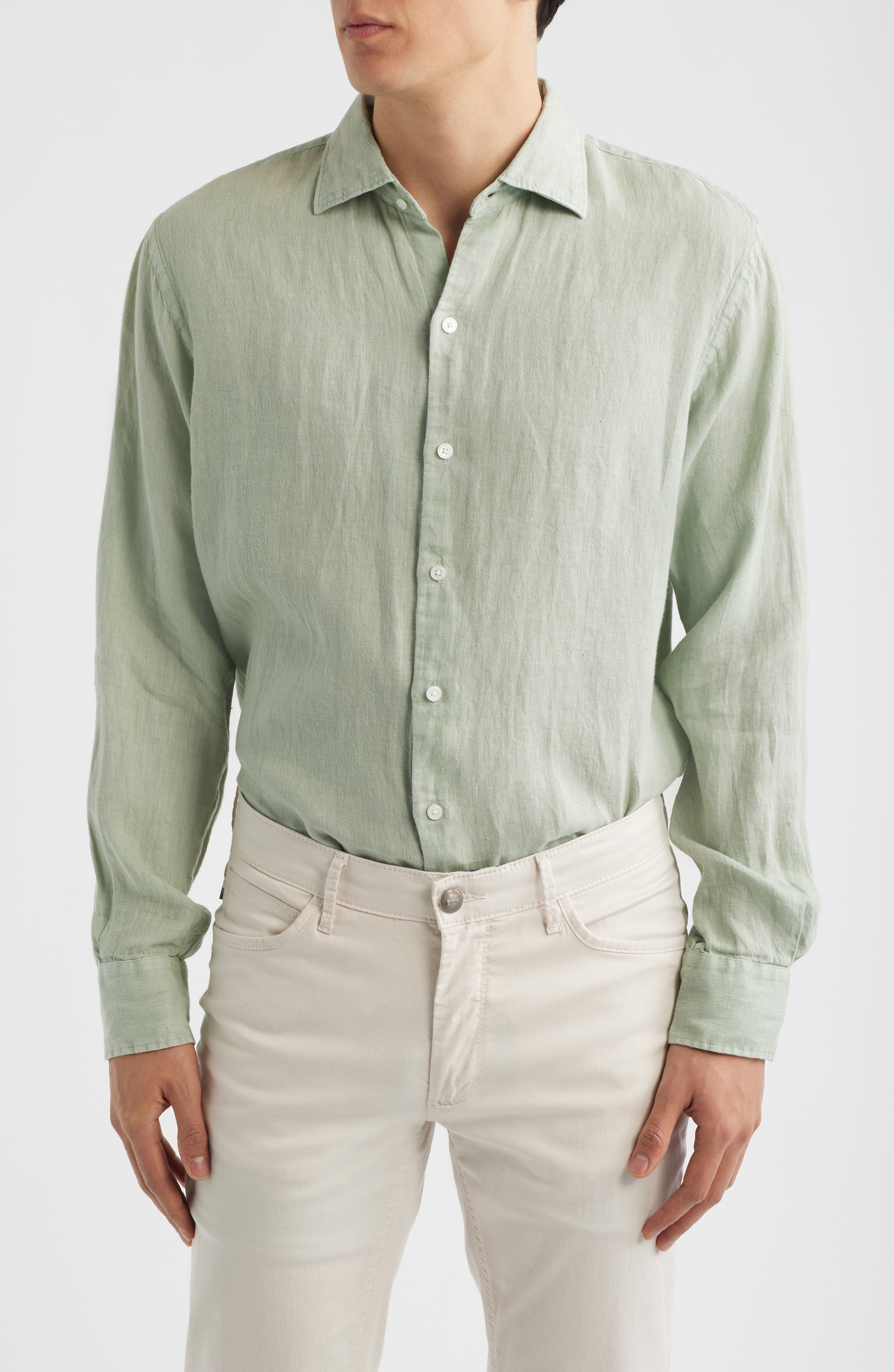 Shoreside Linen Button-Up Shirt - image 3