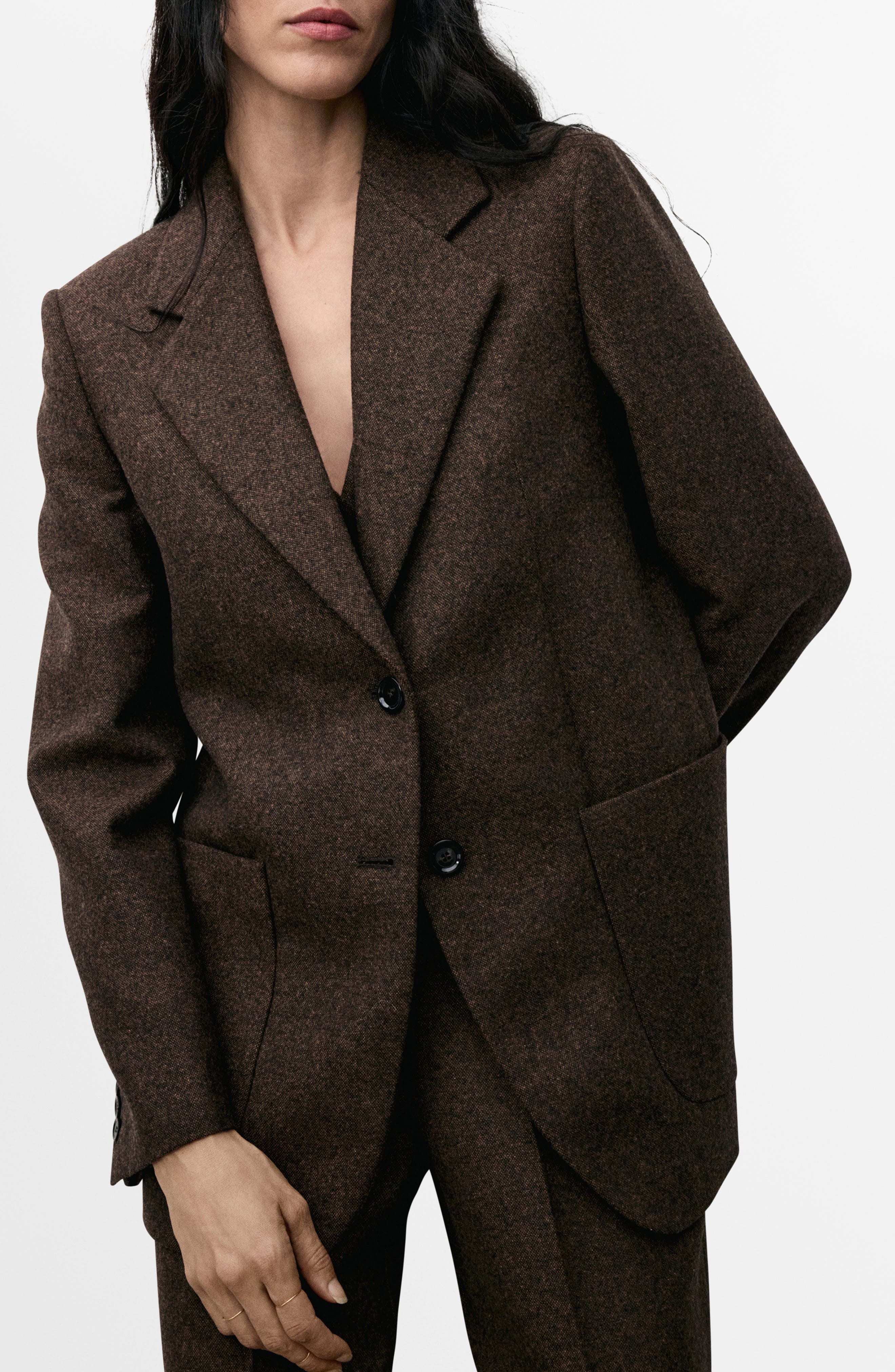Speckled Wool Blend Blazer - image 1