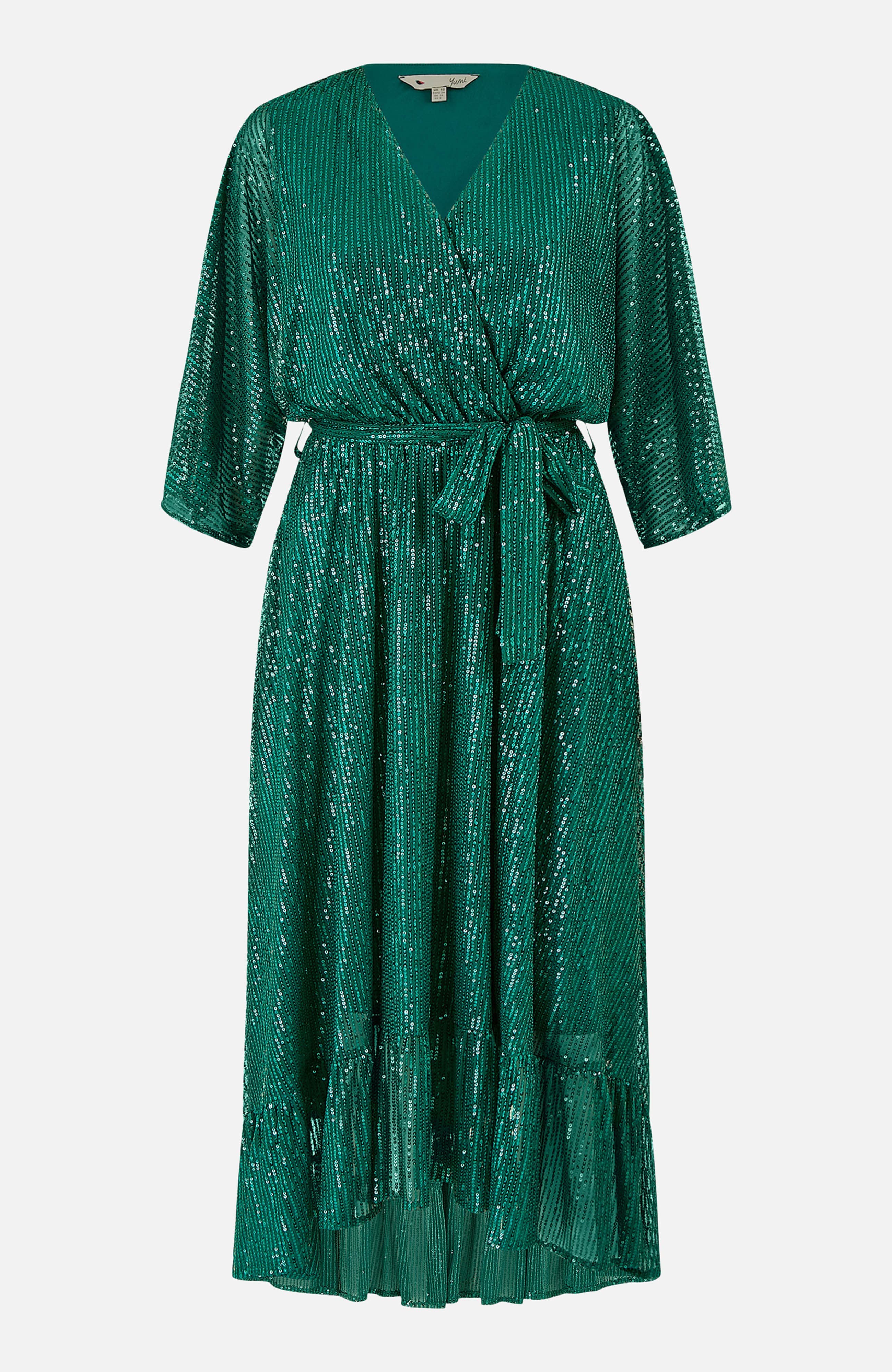 Sequin Midi Wrap Dress - image 4