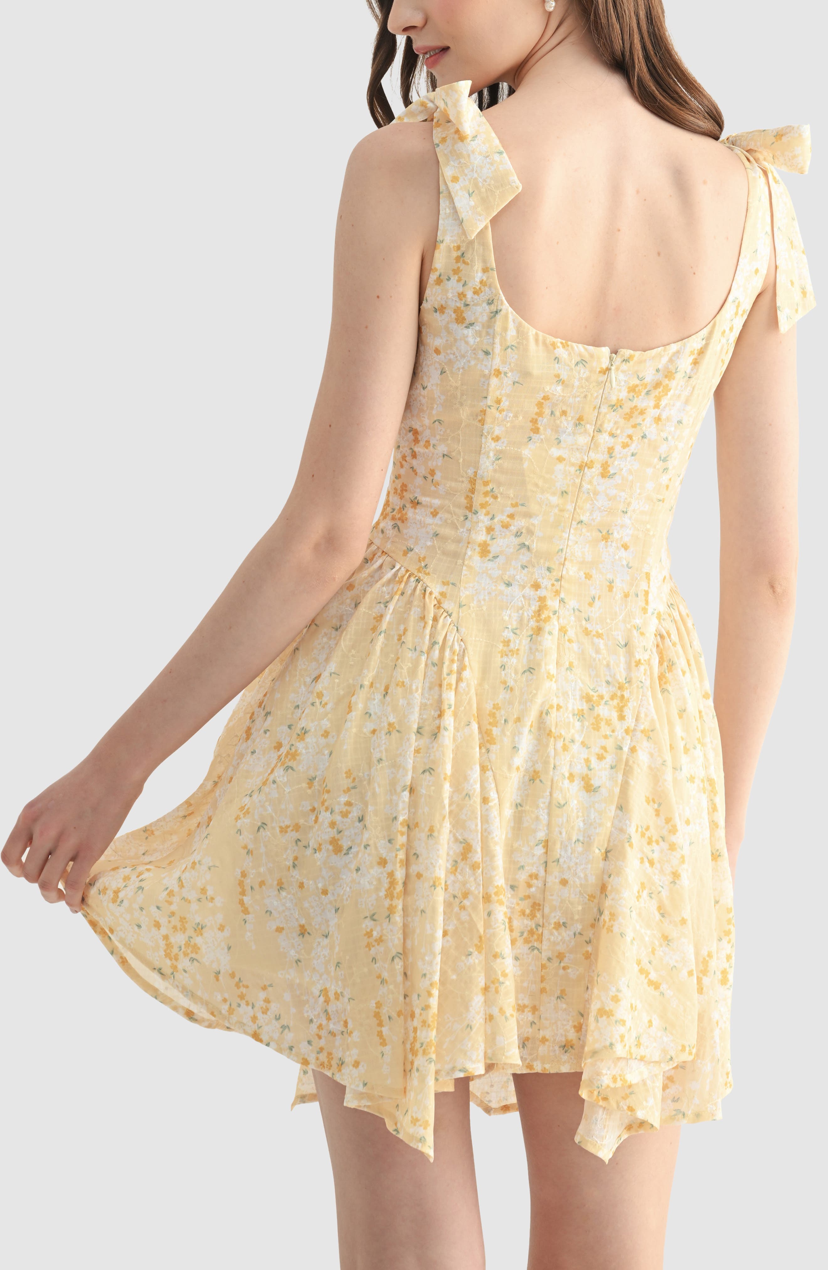 Floral Tie Strap Minidress - image 2