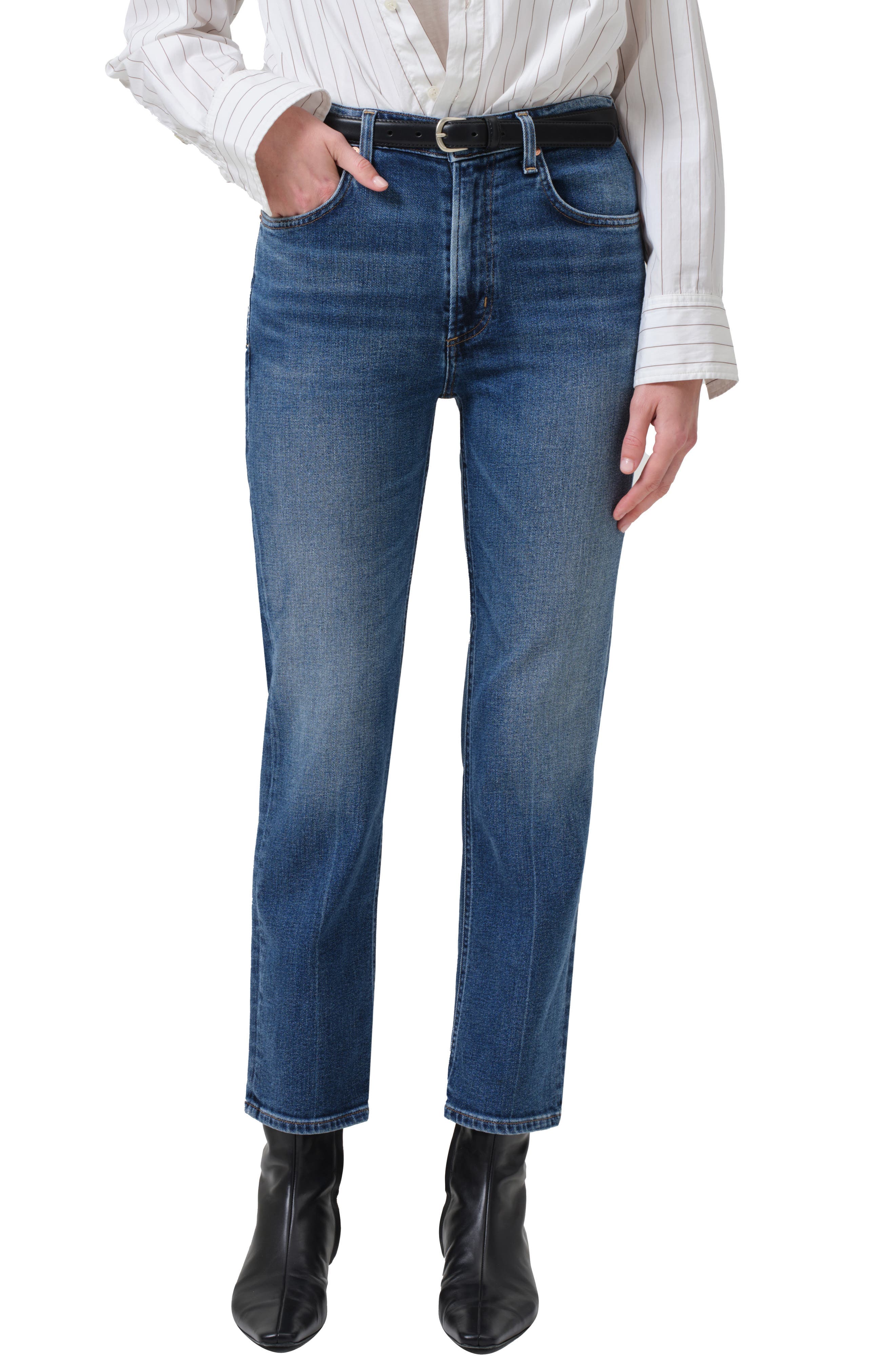 Zurie High Waist Nonstretch Ankle Jeans - image 1