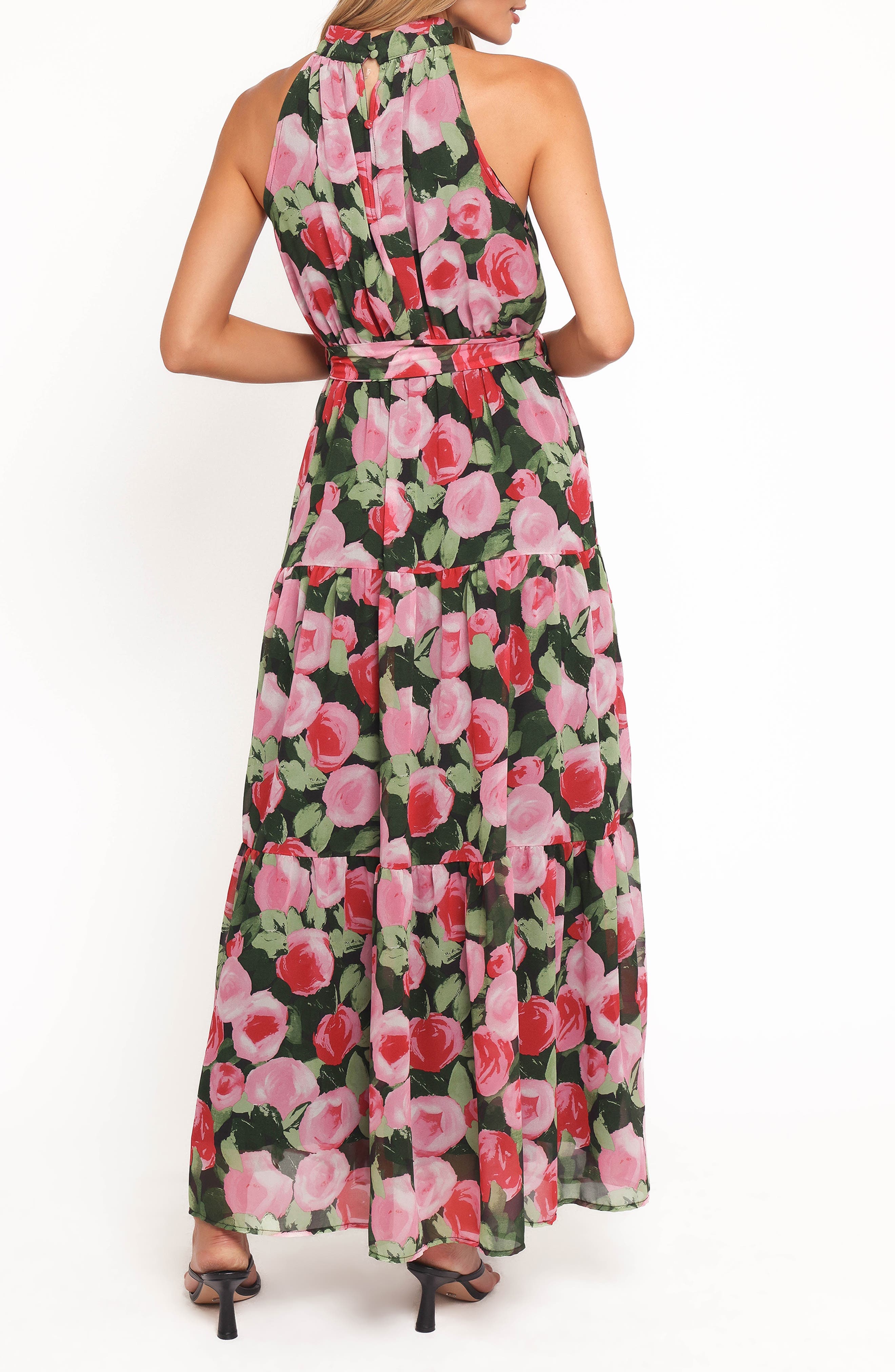 Caroline Floral Halter Neck Maxi Dress - image 2