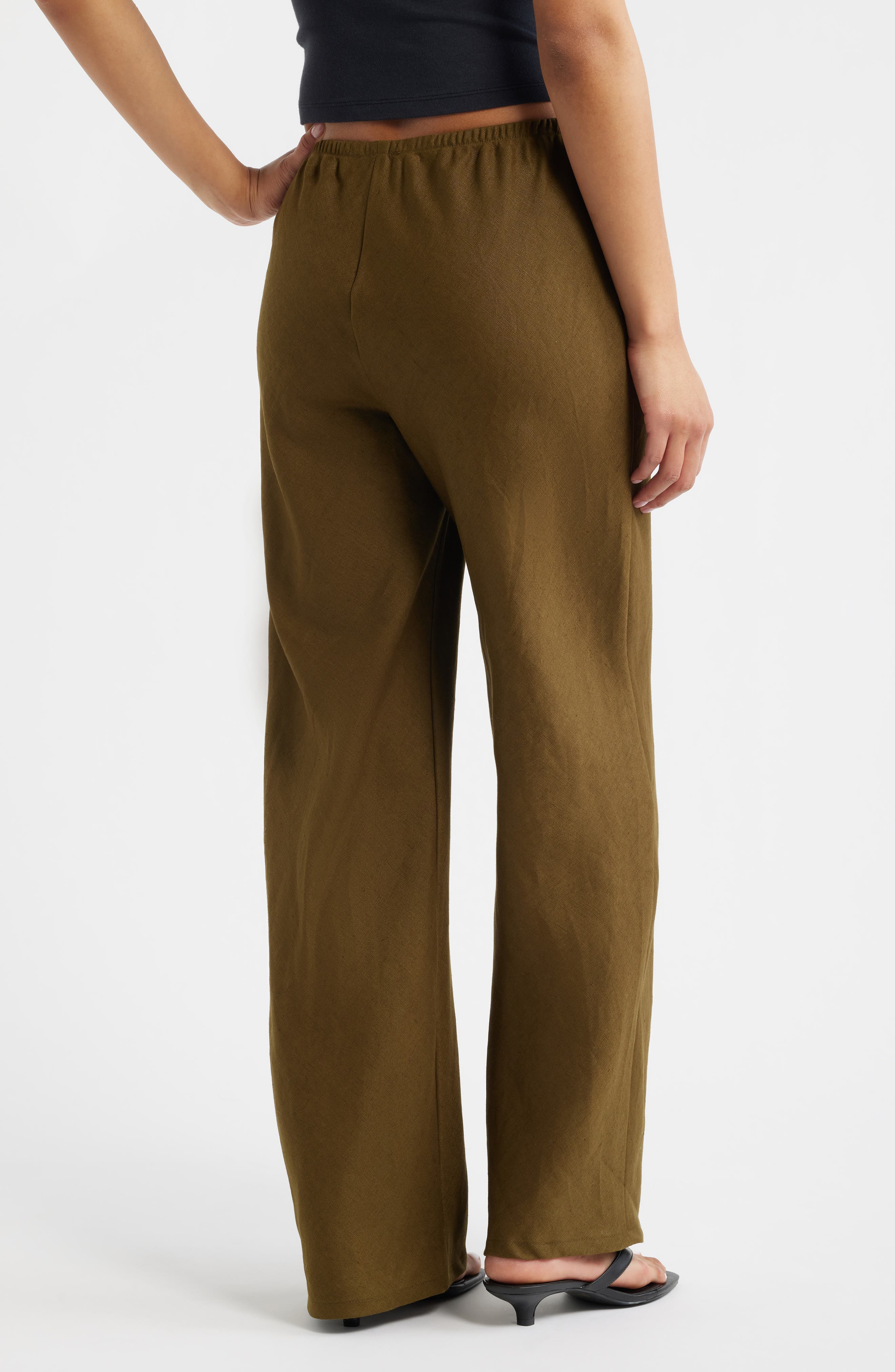 Gale High Waist Linen Pants - image 2