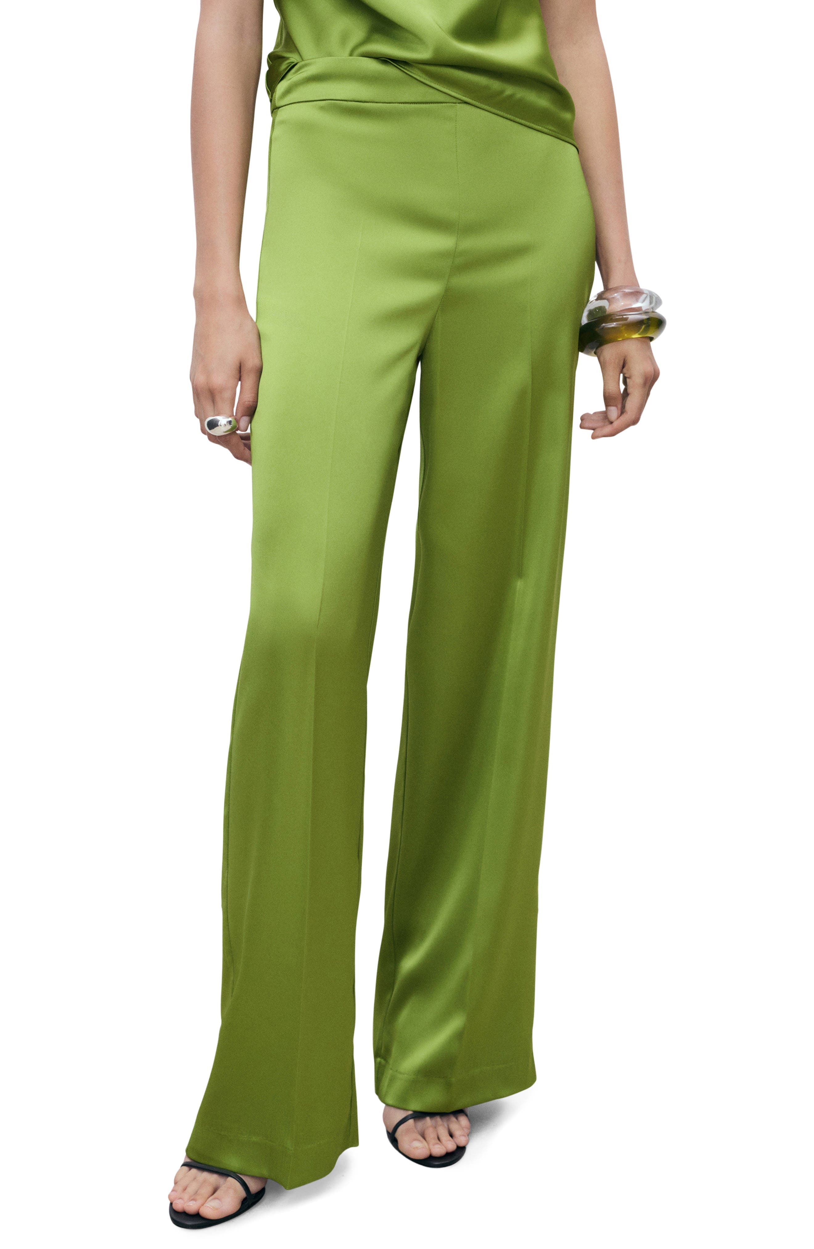 Straight Leg Satin Pants - image 1
