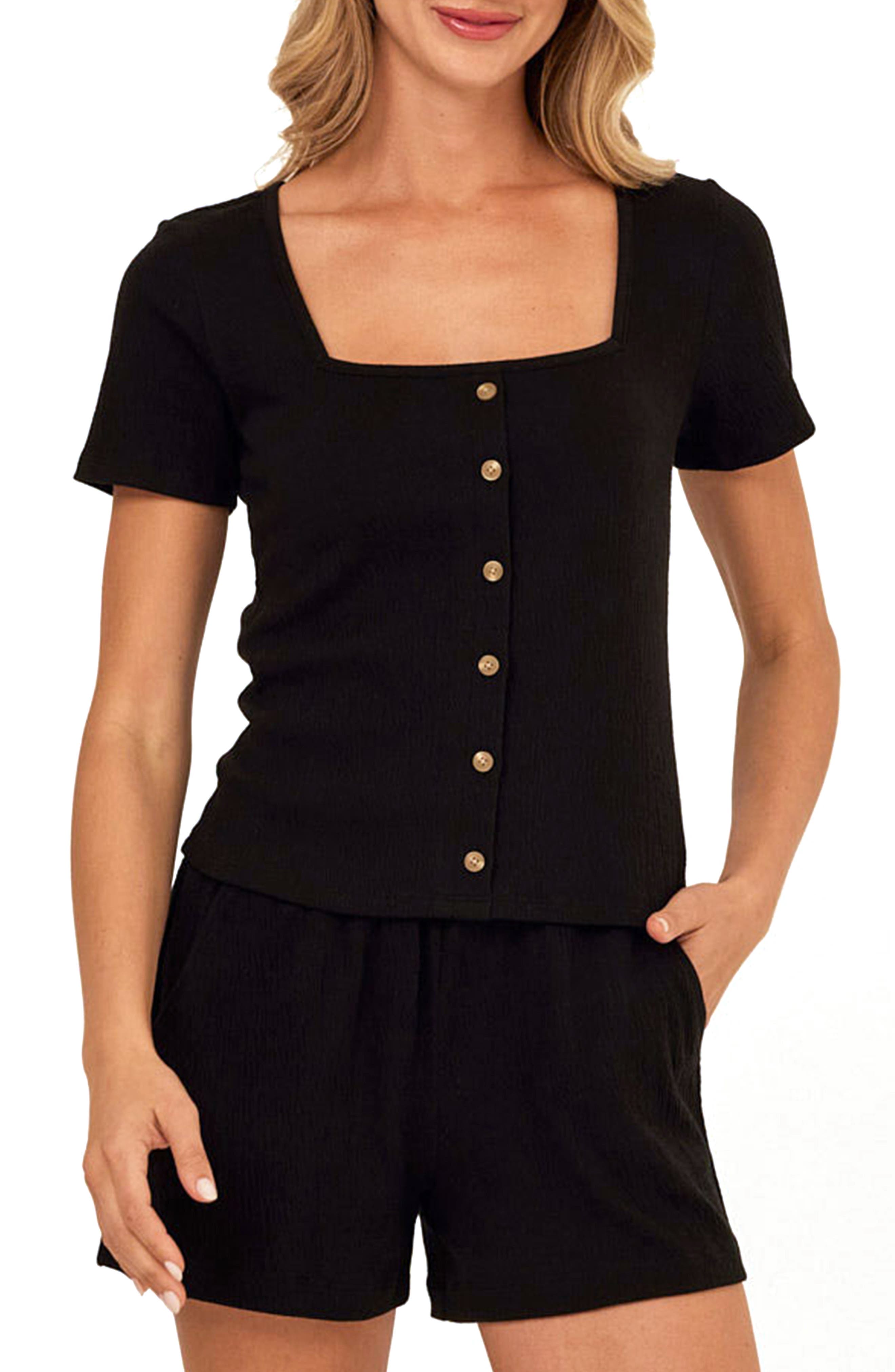 Jamila Smocked Square Neck Top - image 1
