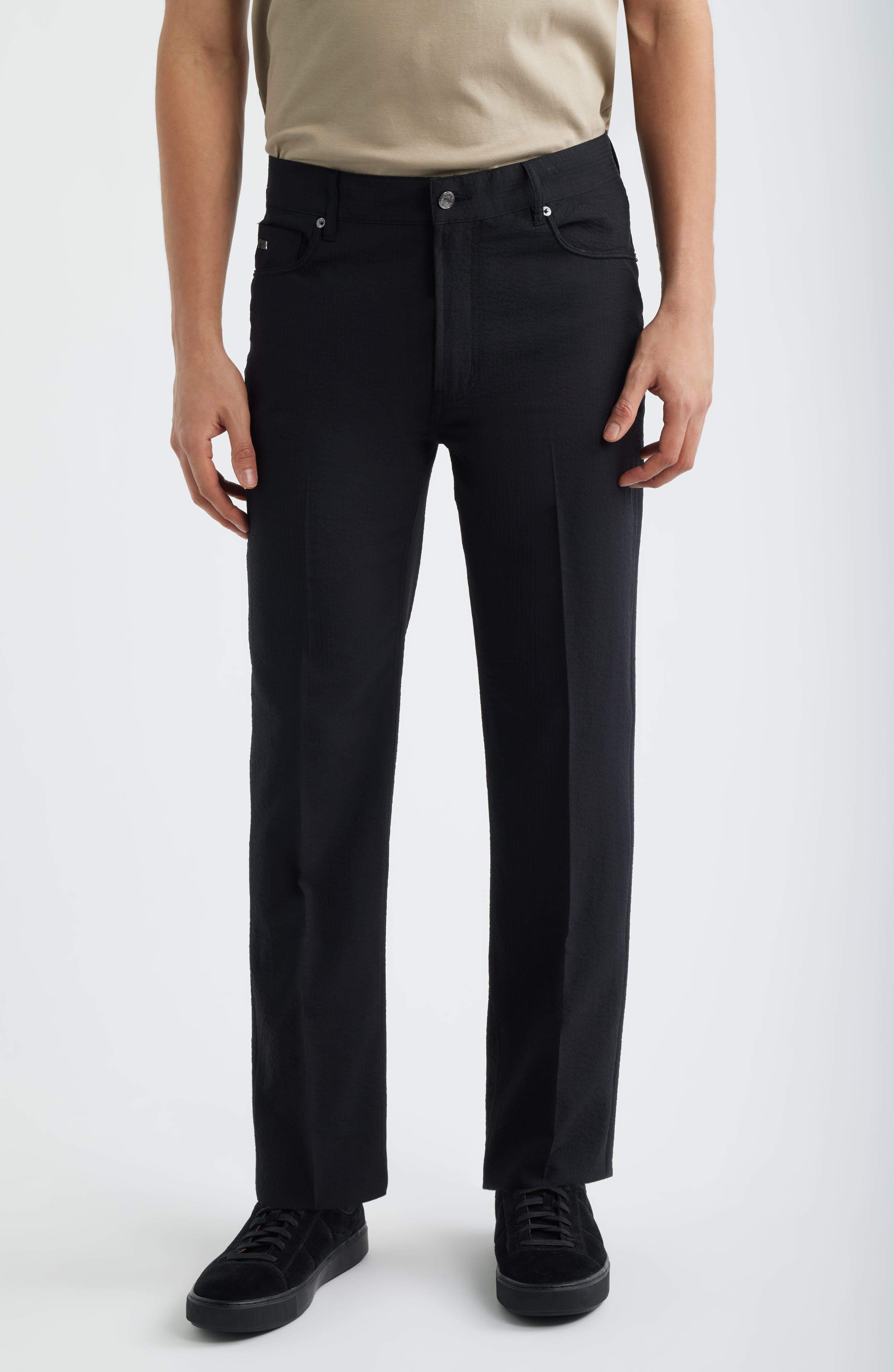 Five-Pocket Seersucker Pants - image 1