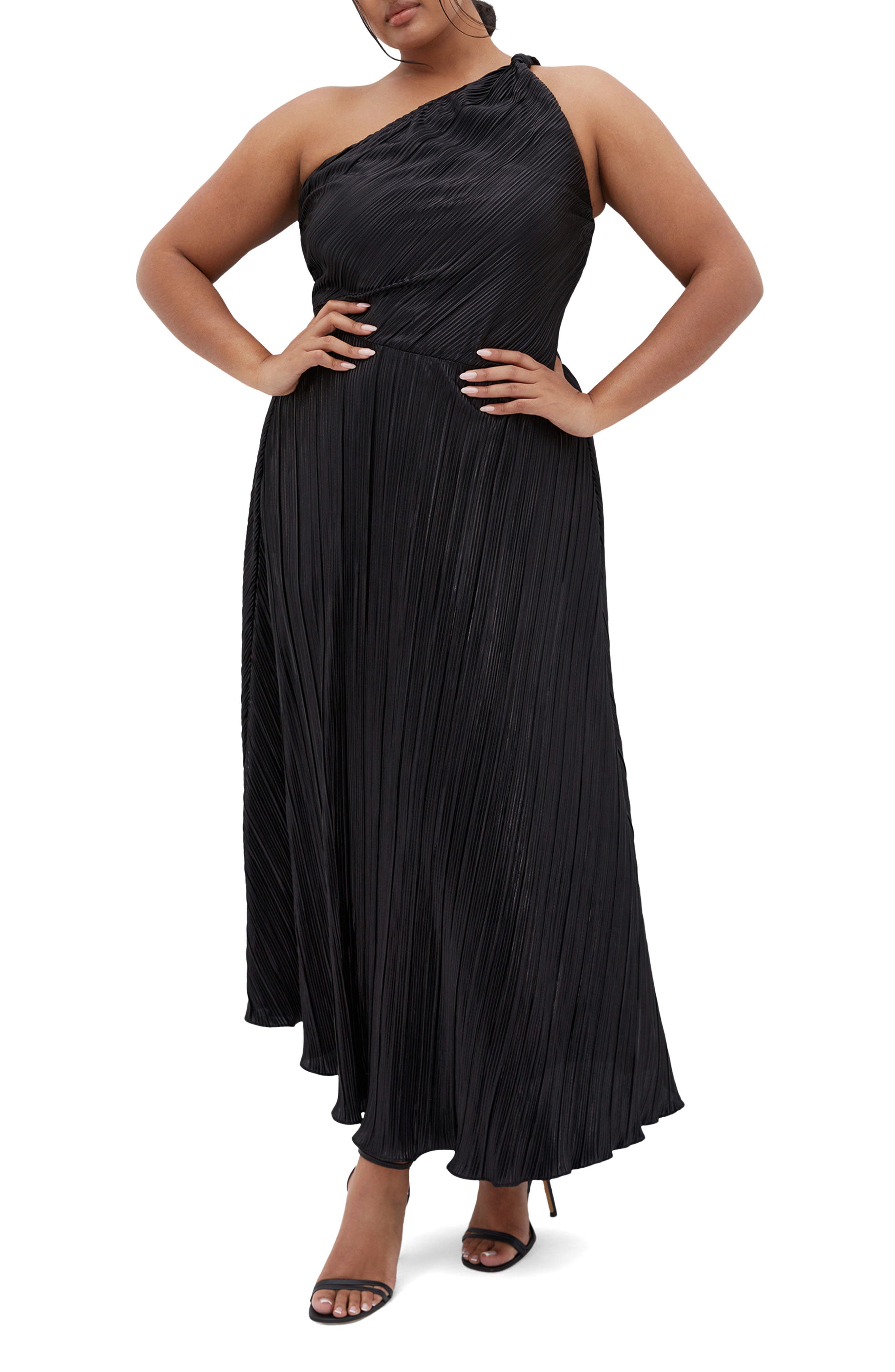 Kamila Metallic One-Shoulder Maxi Dress - image 1