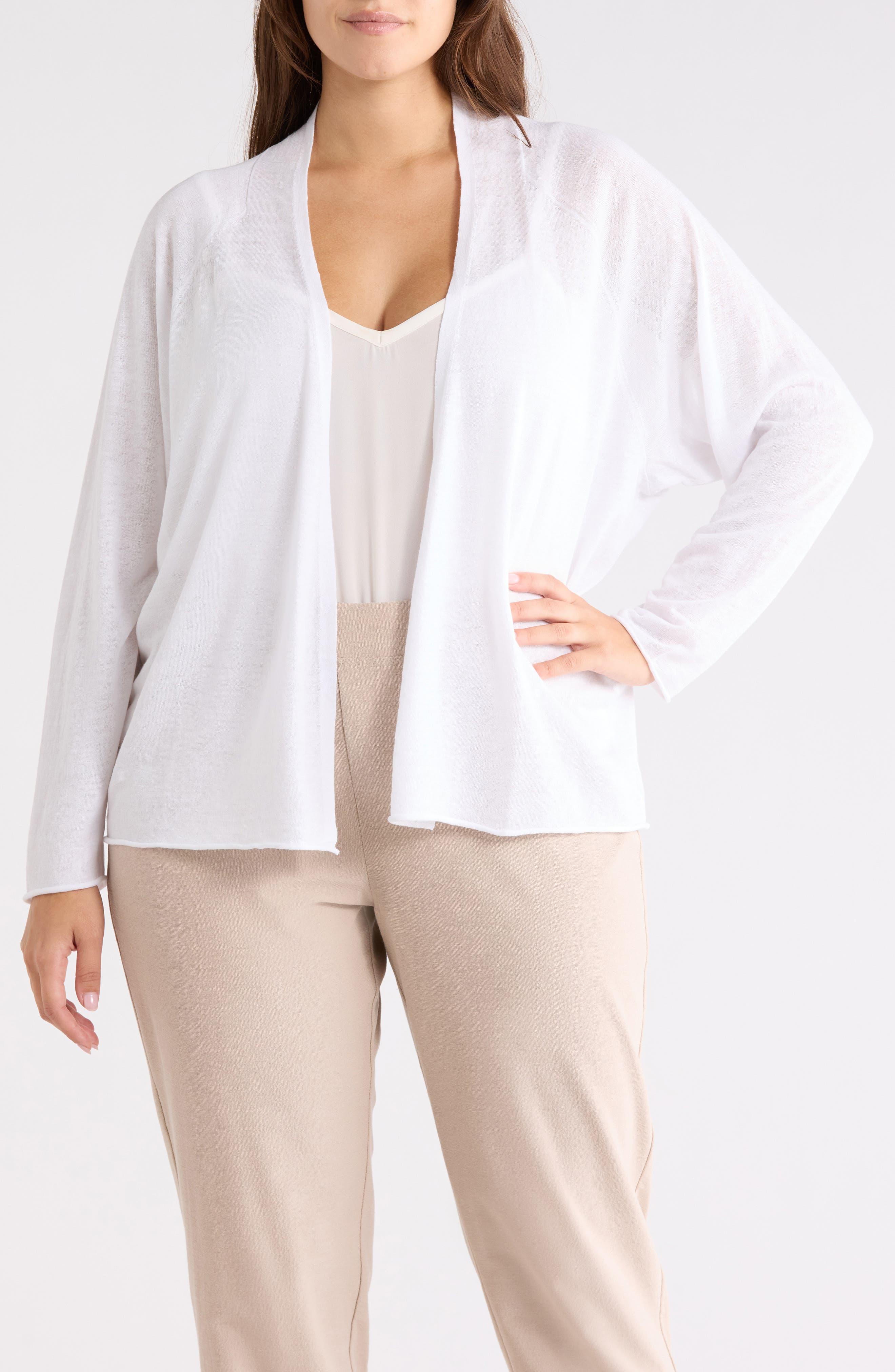 Organic Linen & Organic Cotton Open Front Cardigan - image 1