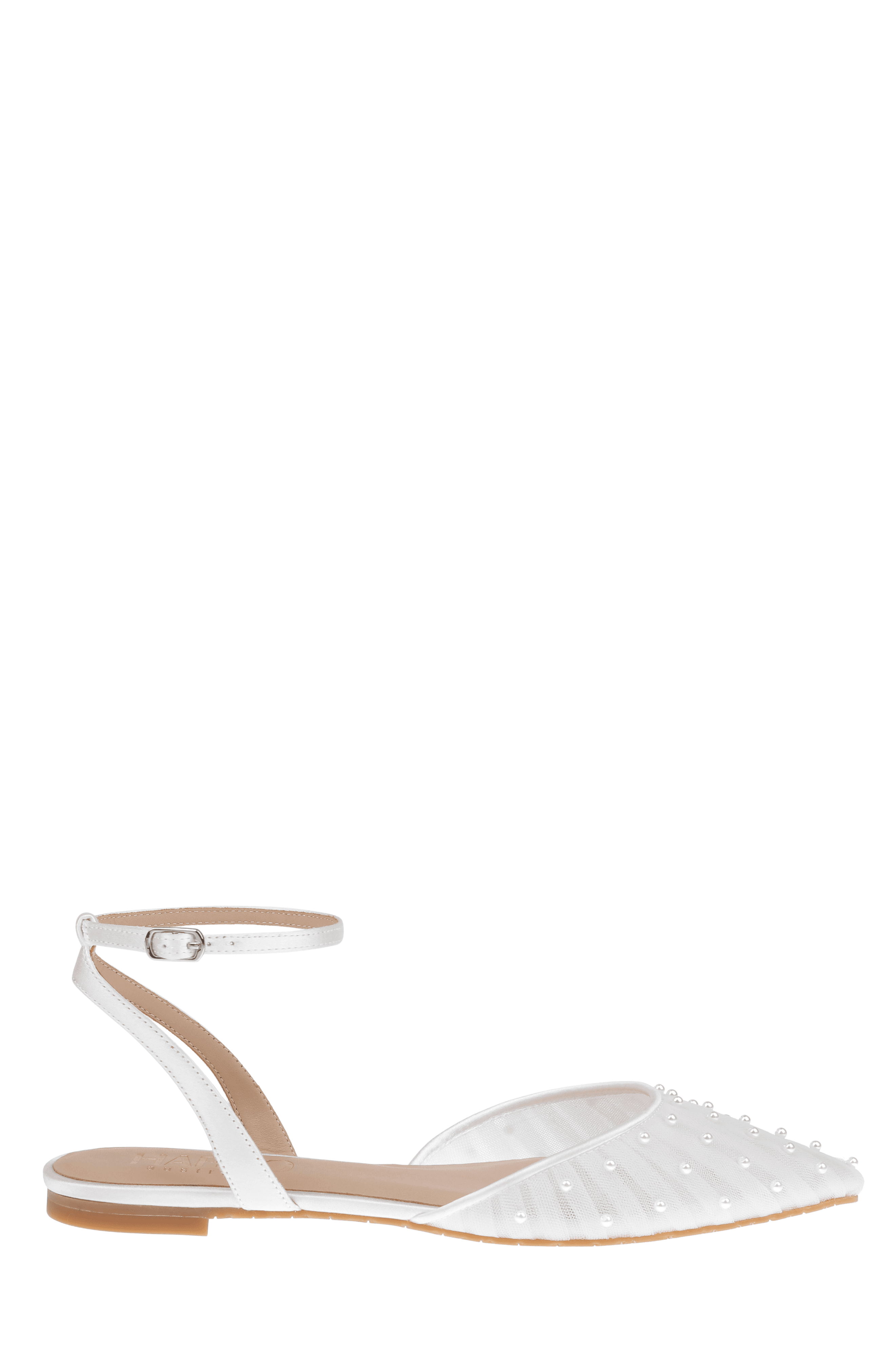 Chanel Pearl - Tulle Bridal Flats with Handsewn Pearls - image 1
