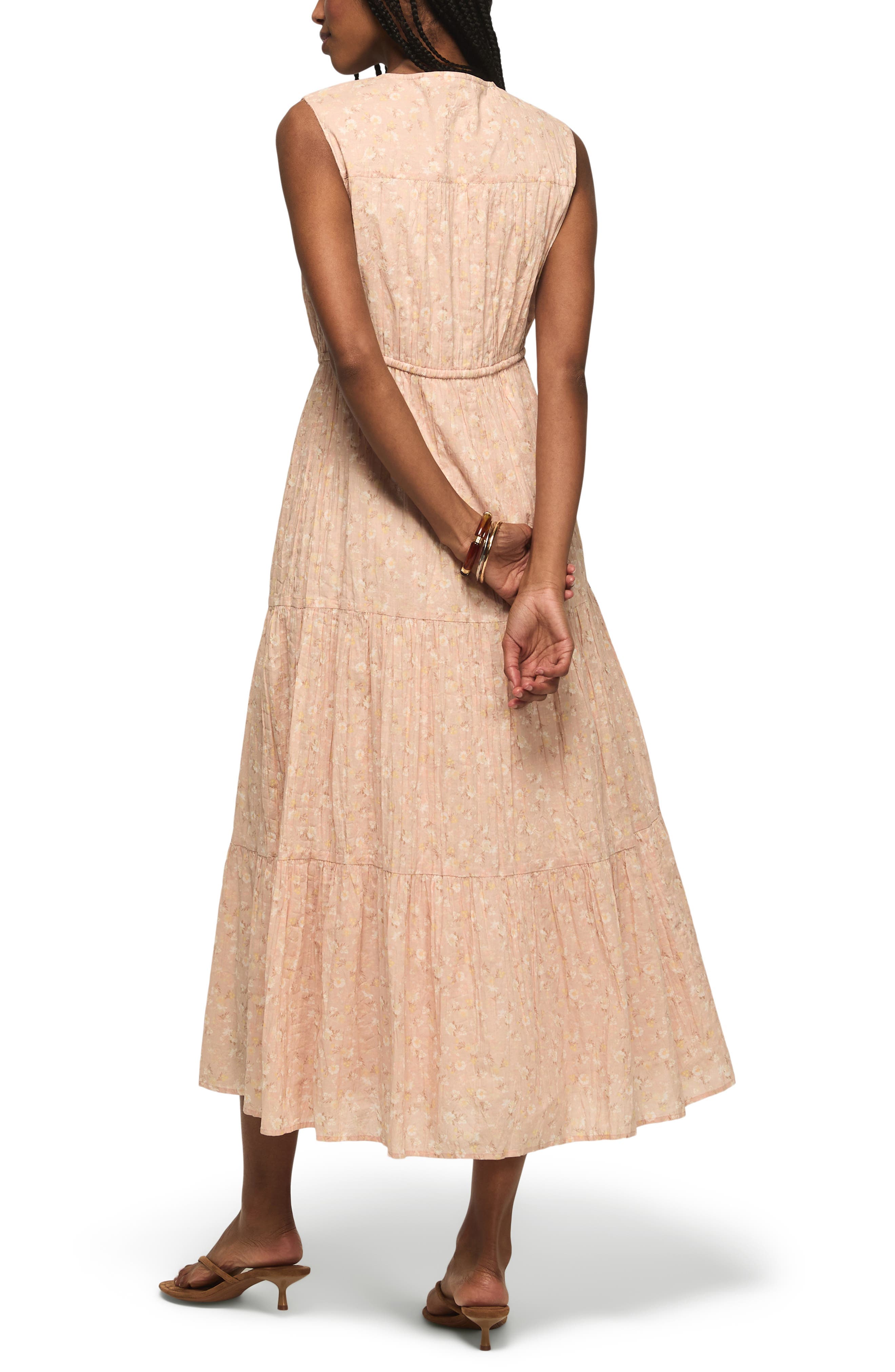 Floral Print Tiered Midi Dress - image 2