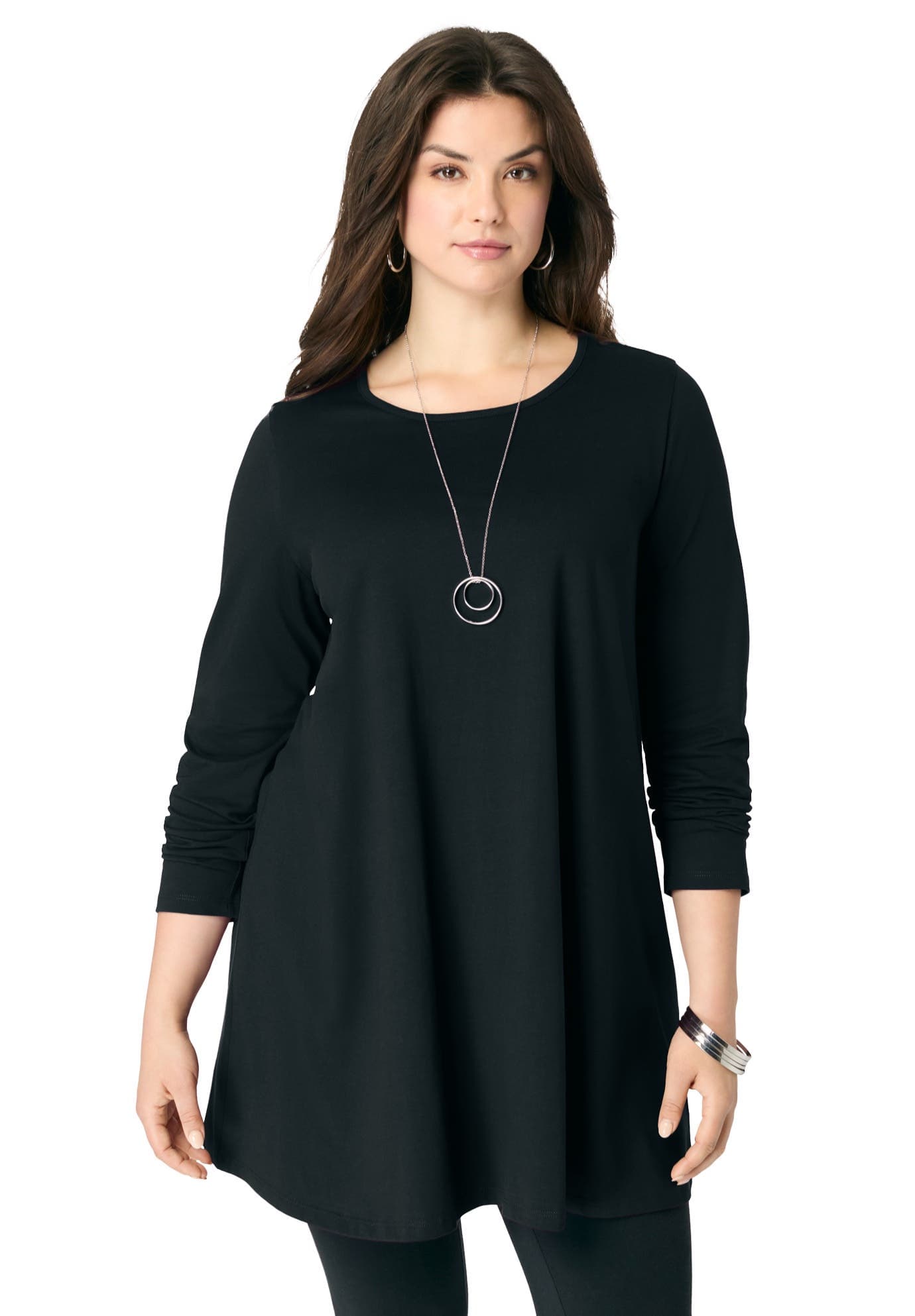 Ultimate Long Sleeve Crewneck Swing Tunic - image 1