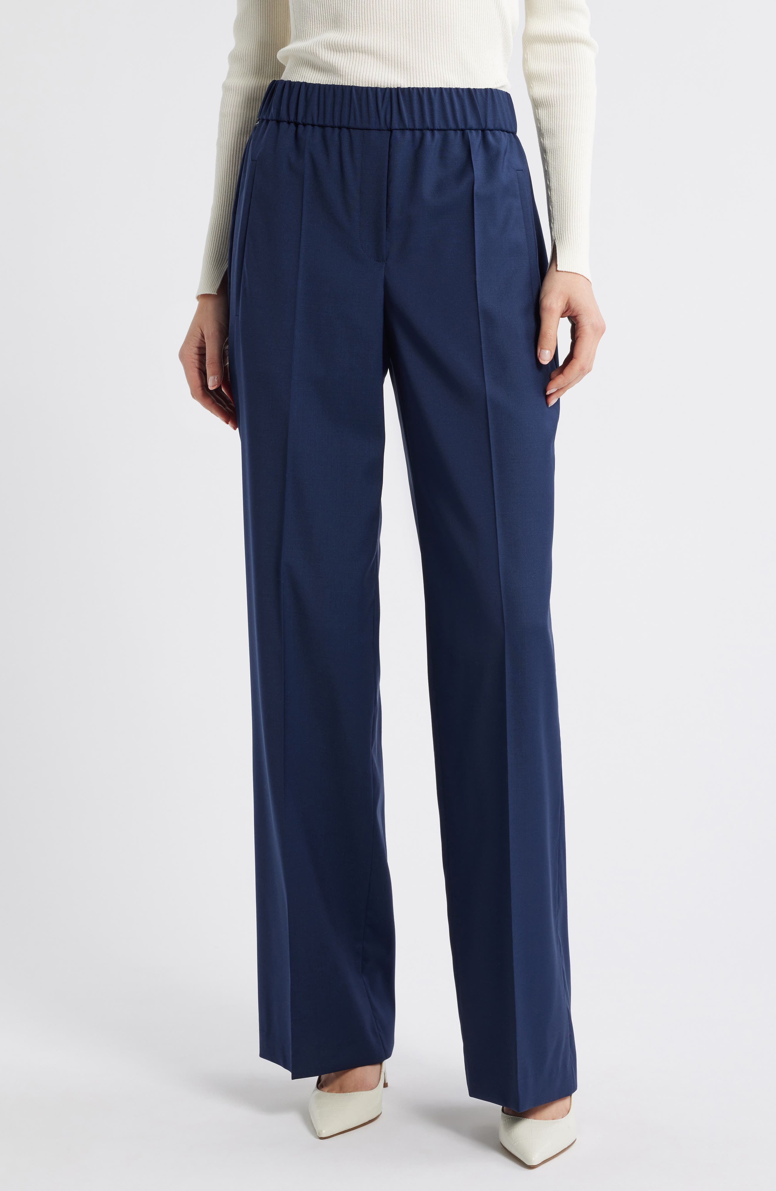 Toyal Pull-On Virgin Wool Flare Pants - image 1