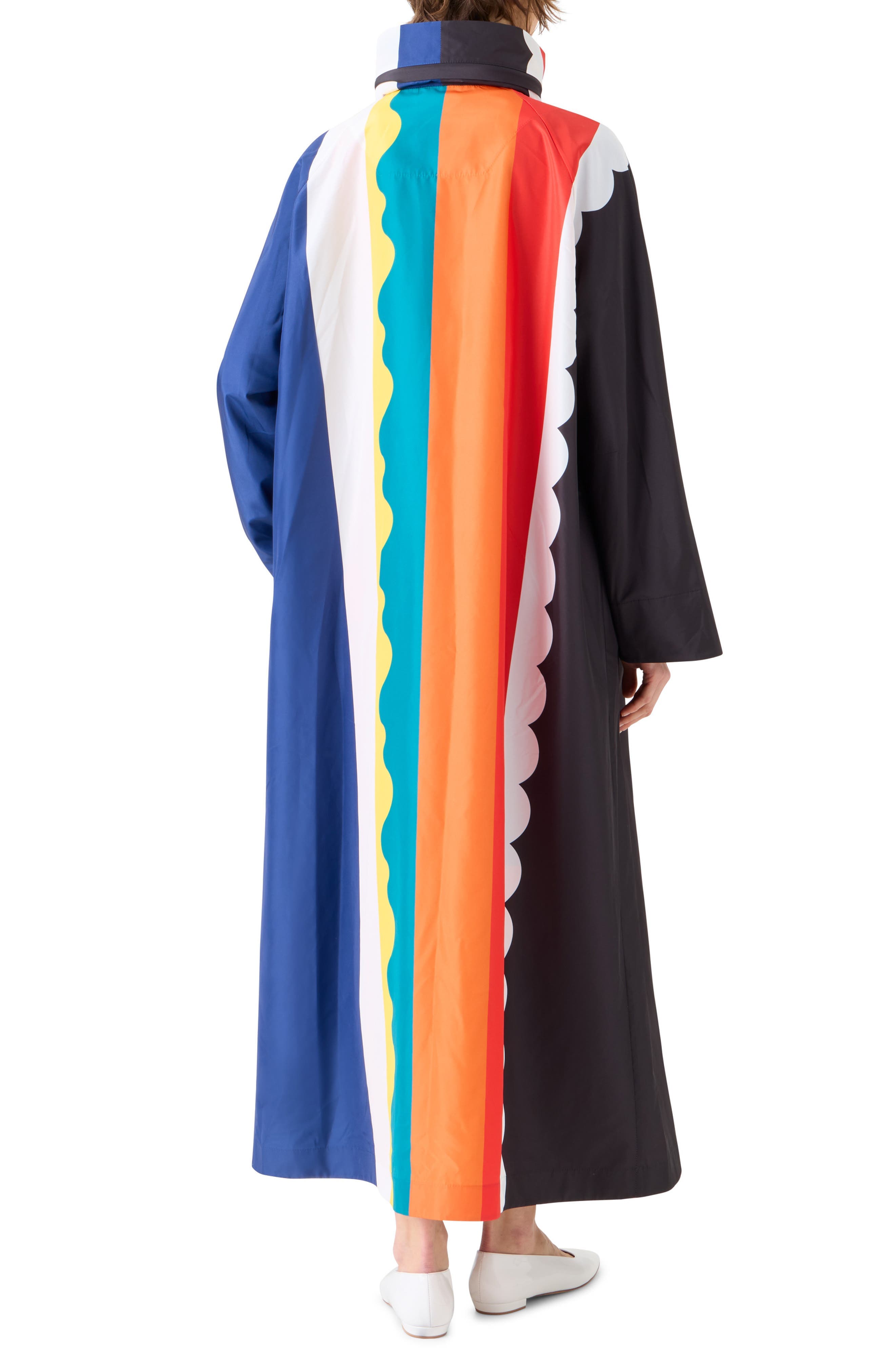 Paravent Print Hooded Taffeta Coat - image 2