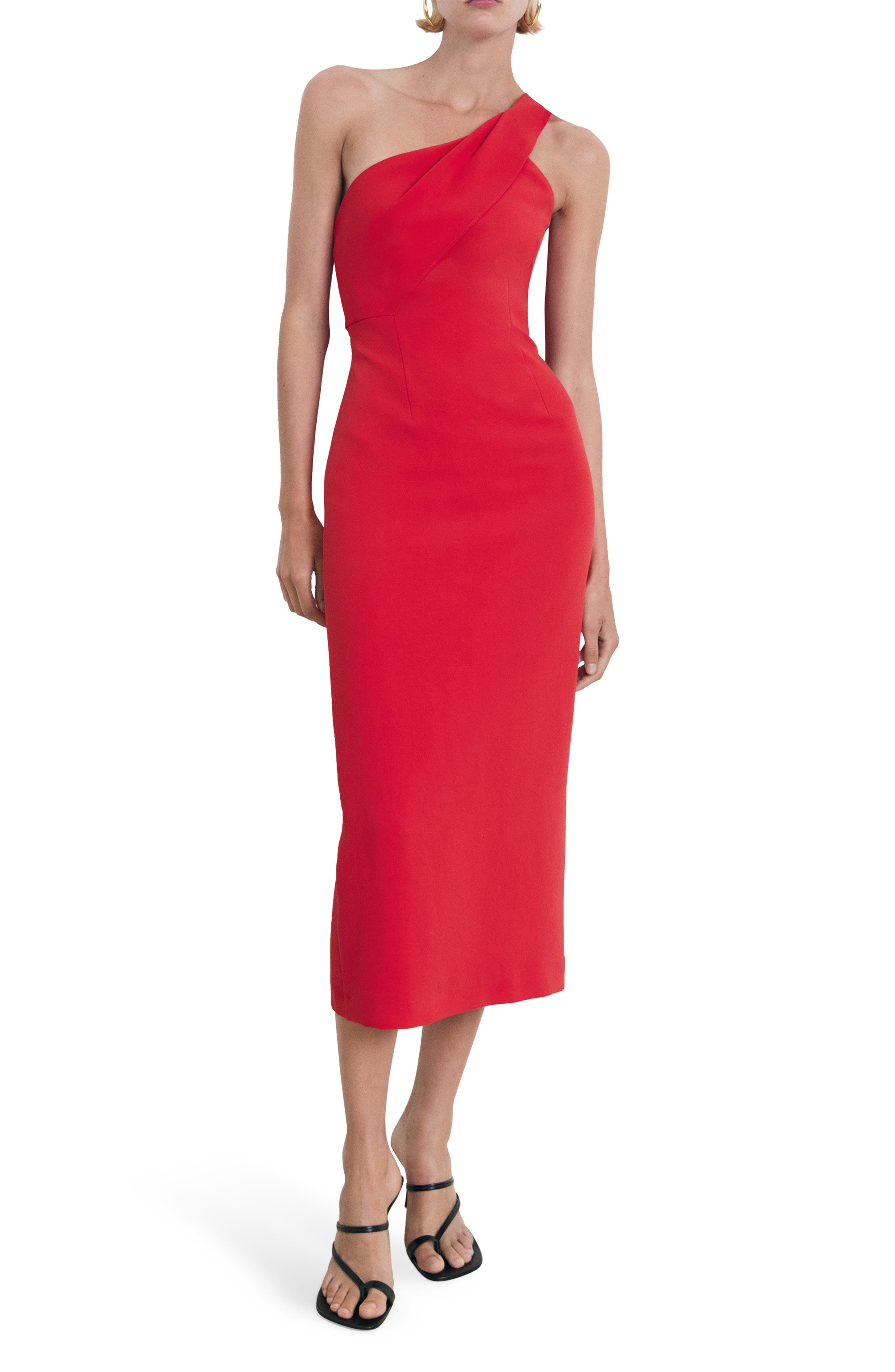 One-Shoulder Sheath Dress - image 1
