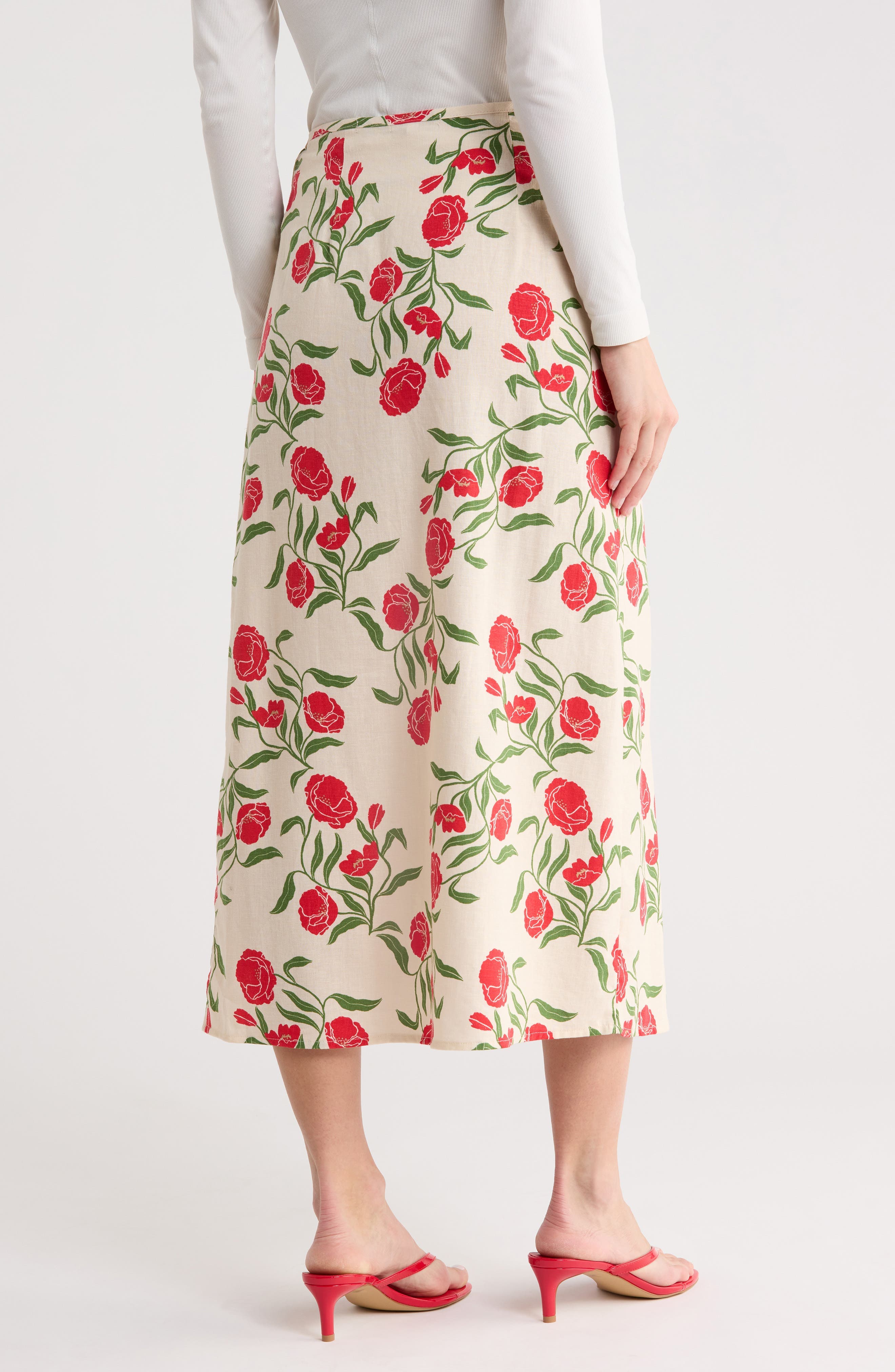 Floral Wrap Skirt - image 2