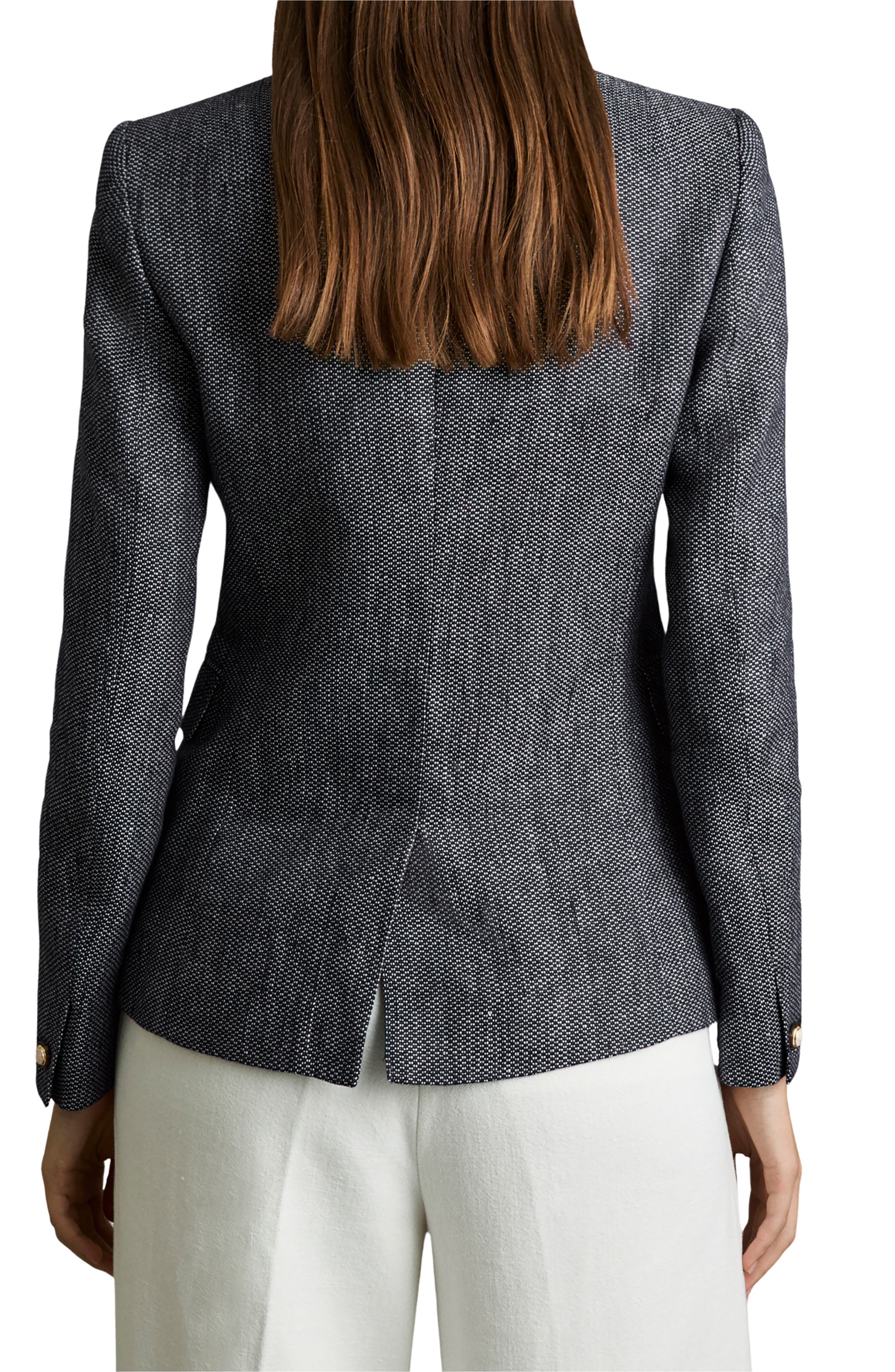Baker Double Breasted Linen Blend Blazer - image 2