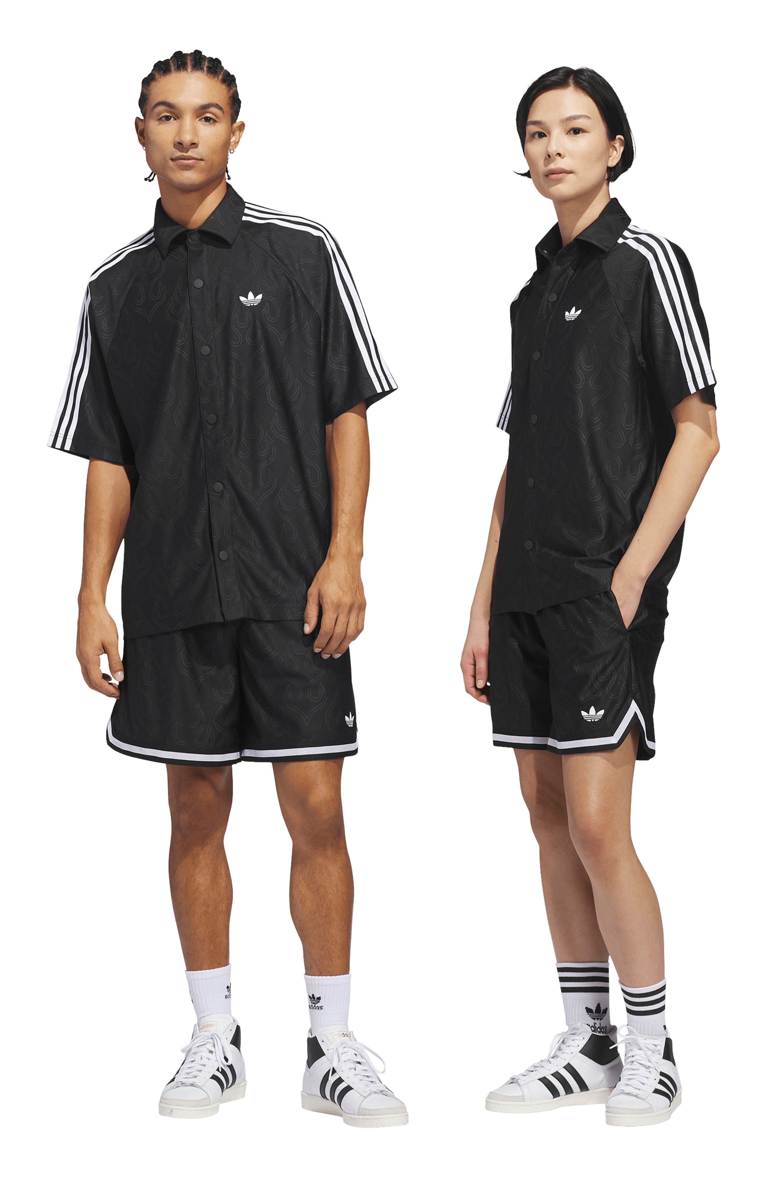 Basketball Flame Loose Fit Drawstring Shorts - image 2
