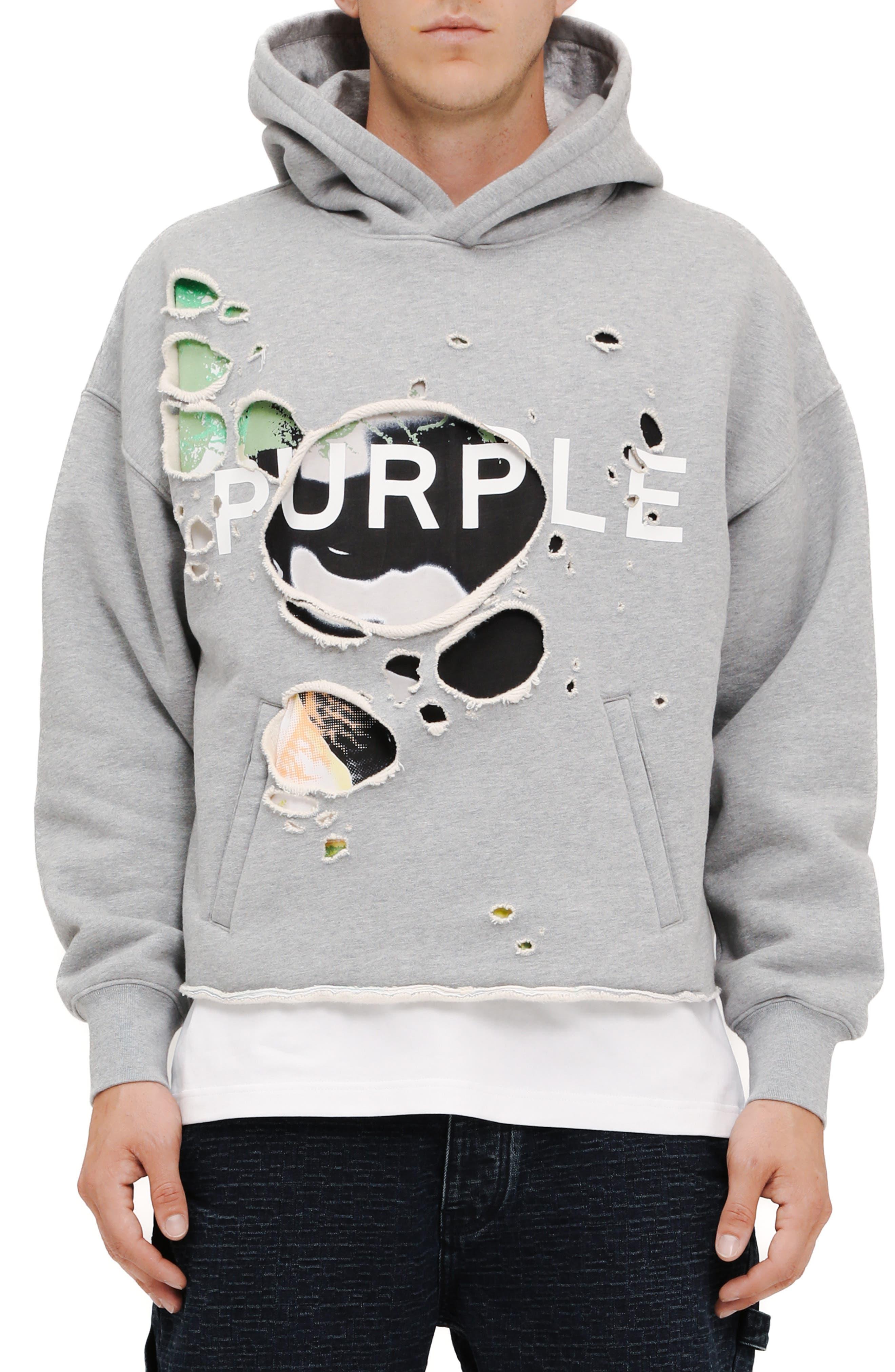 Distressed French Terry Hoodie - image 1