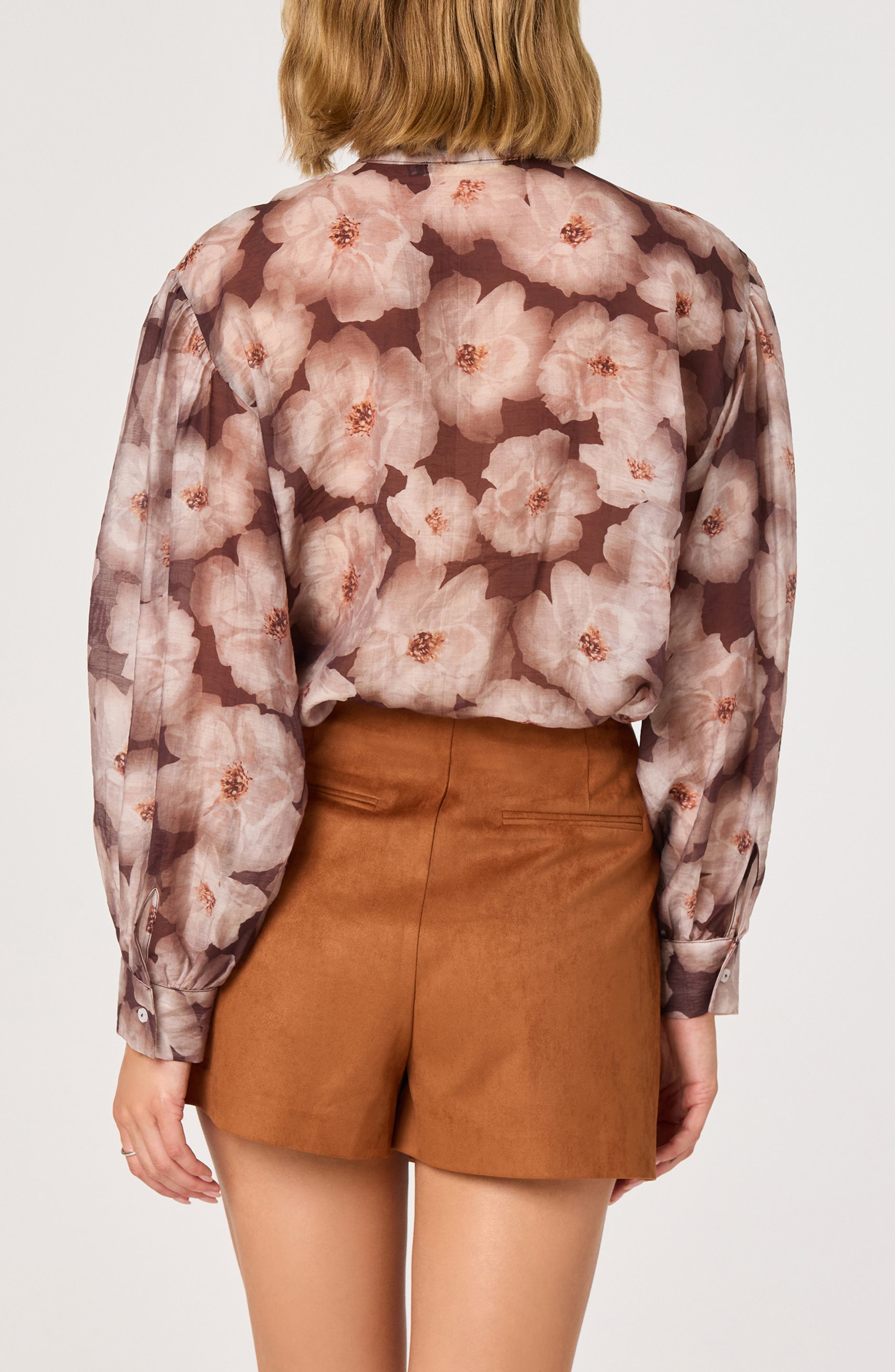 Floral Tie Neck Top - image 2
