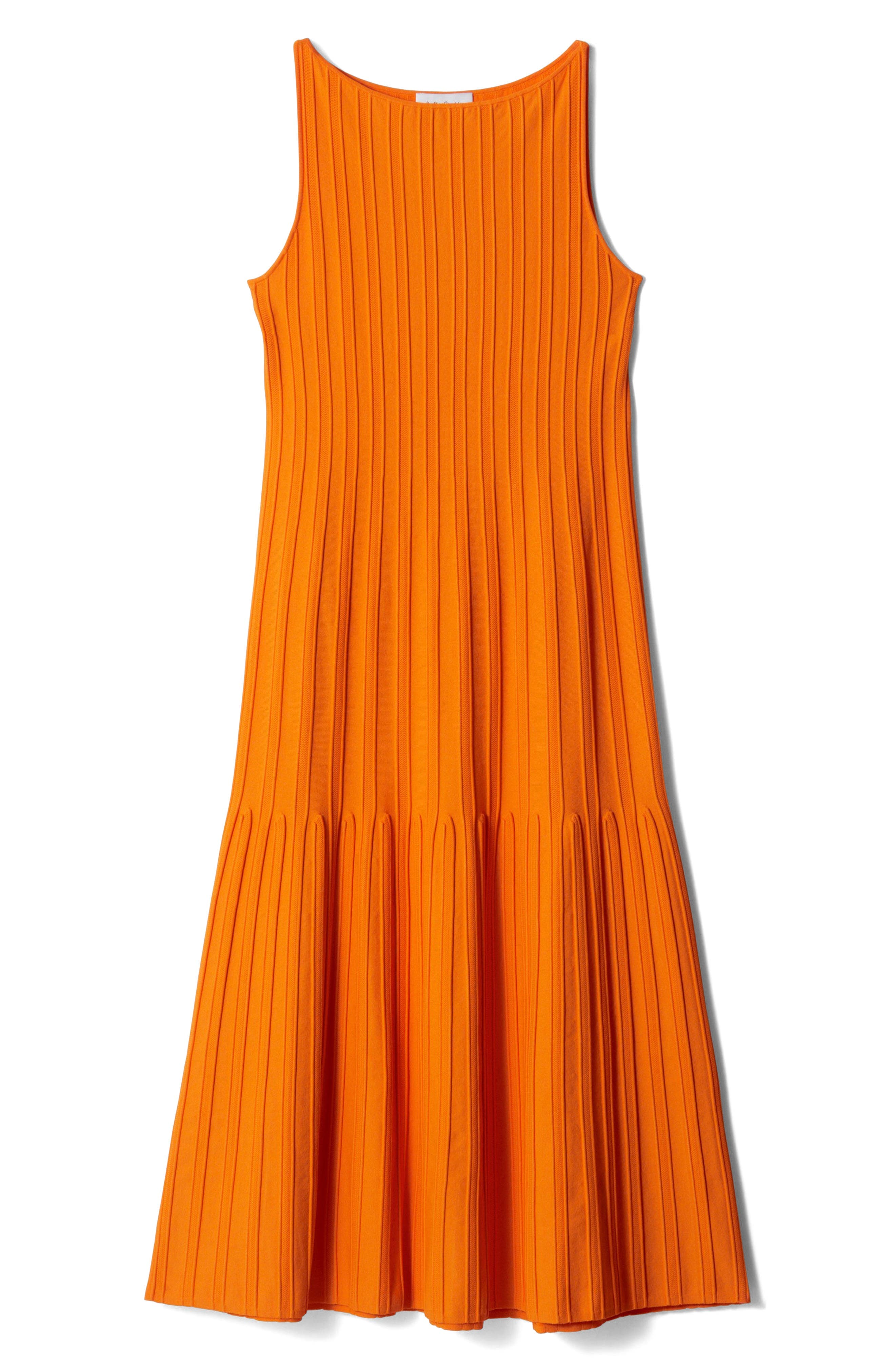 Rib A-Line Midi Dress