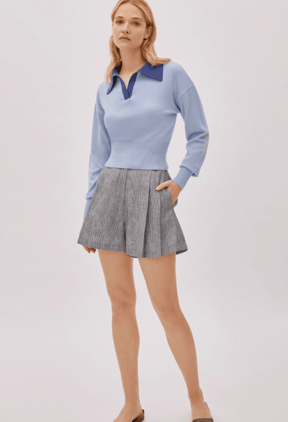 Storm Linen-Blend Striped Shorts - image 1
