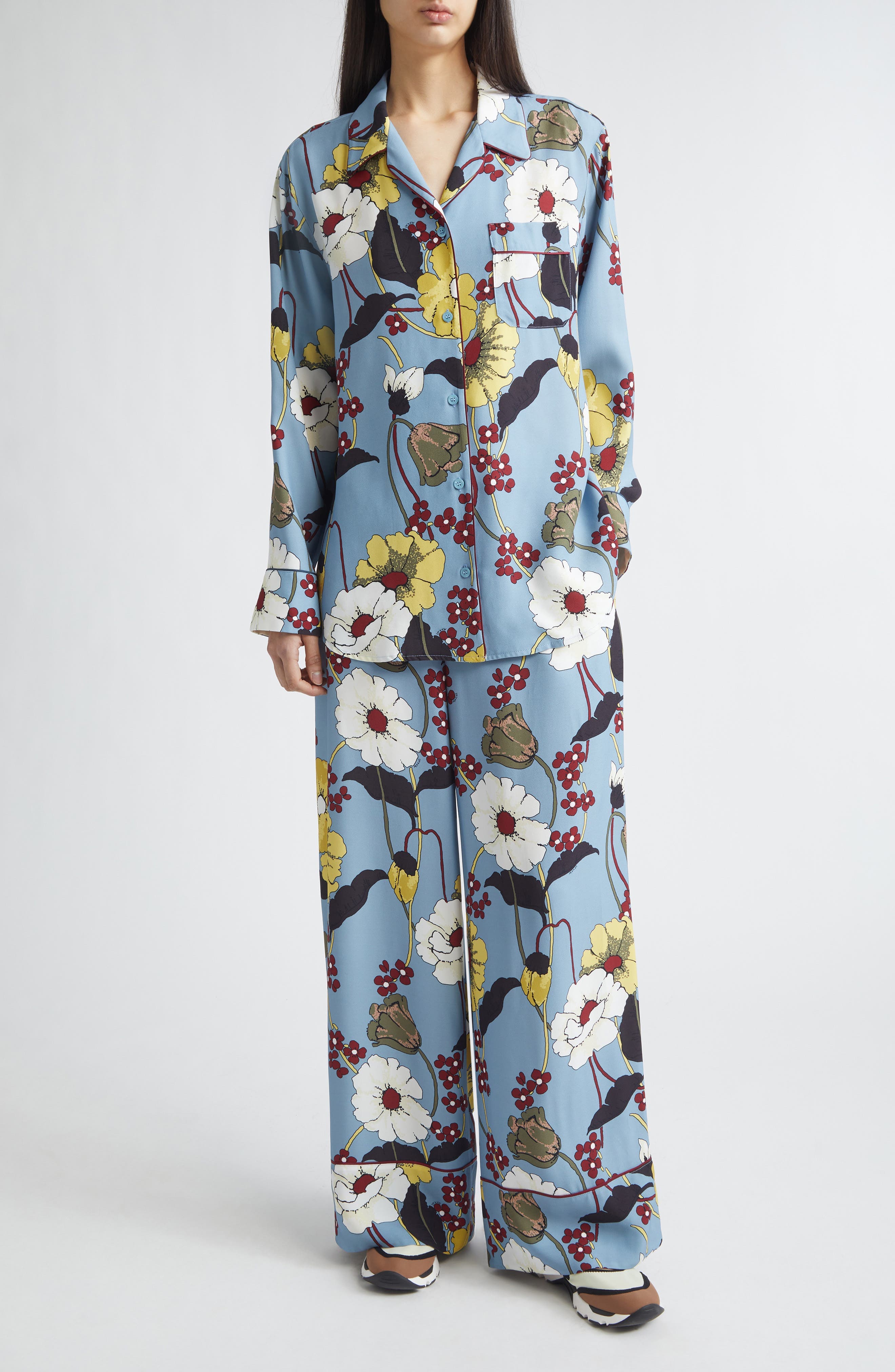 Melodia Floral Satin Pajama Pants - image 2
