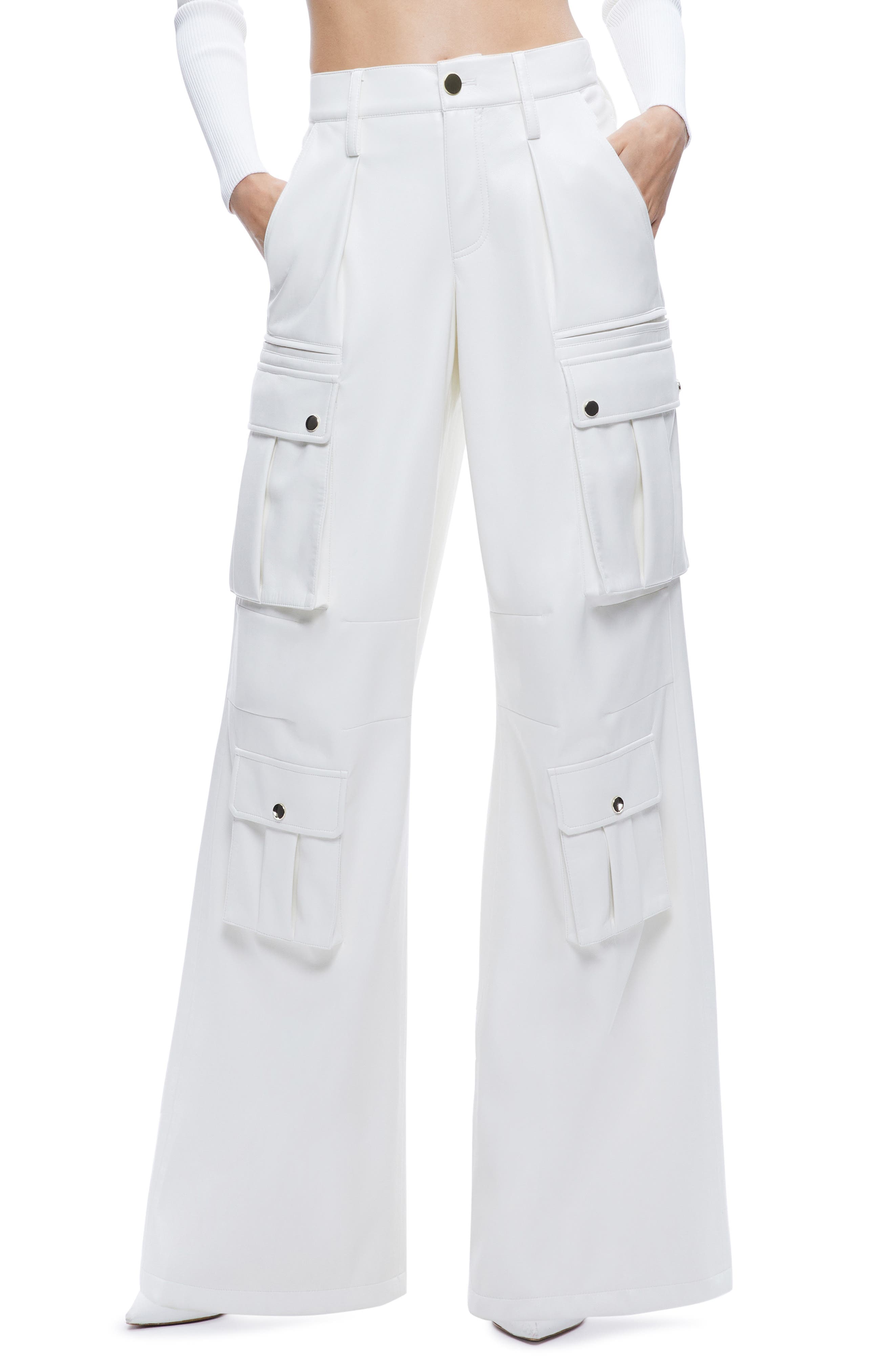 Joette Faux Leather Cargo Pants - image 1