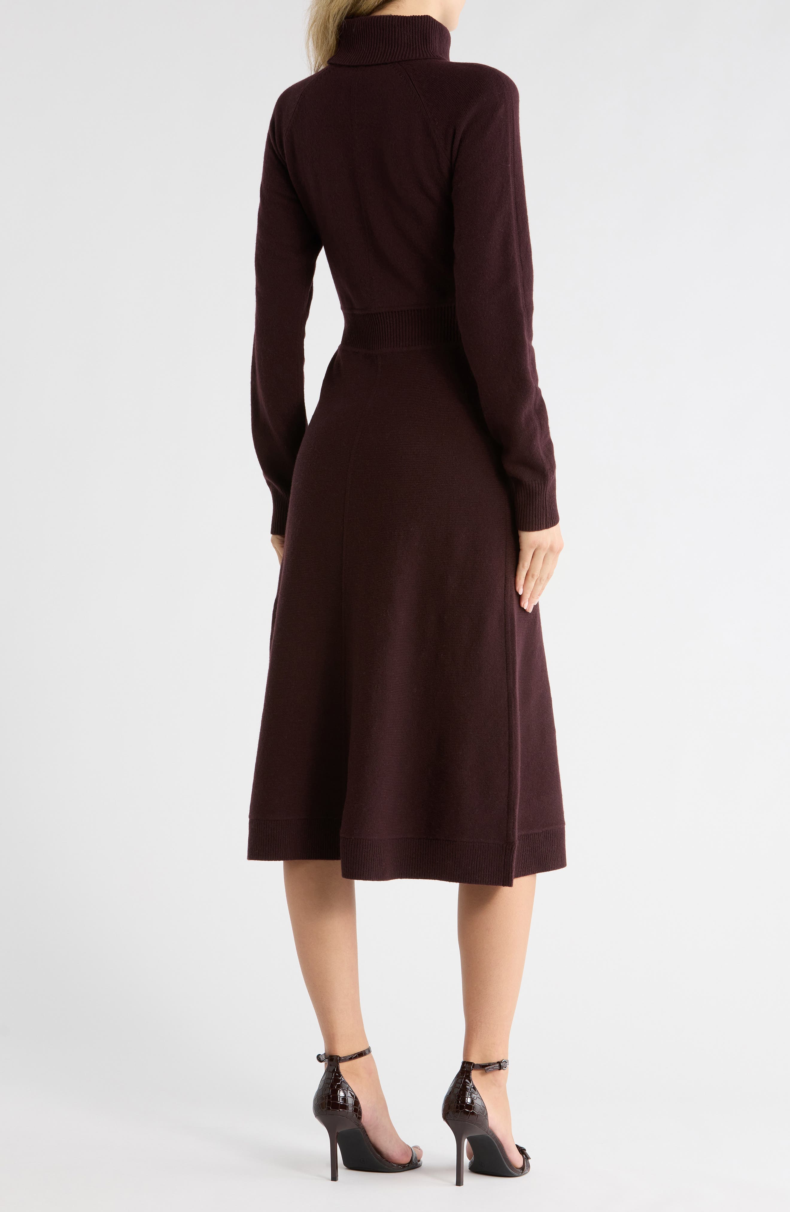 Bethany Long Sleeve Wool Turtleneck Sweater Dress - image 2