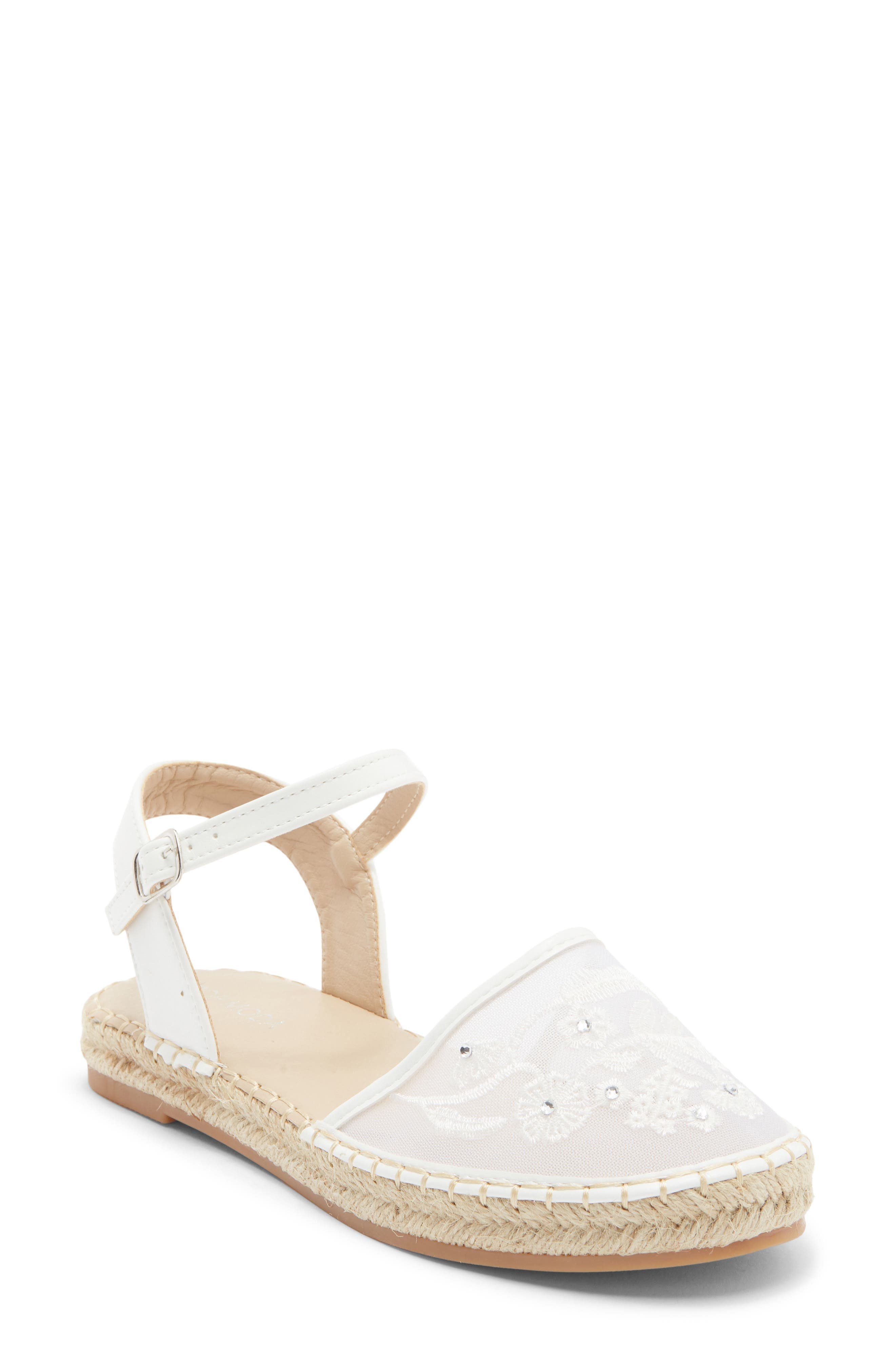 Chrom Floral Embroidered Ankle Strap Flat - image 3