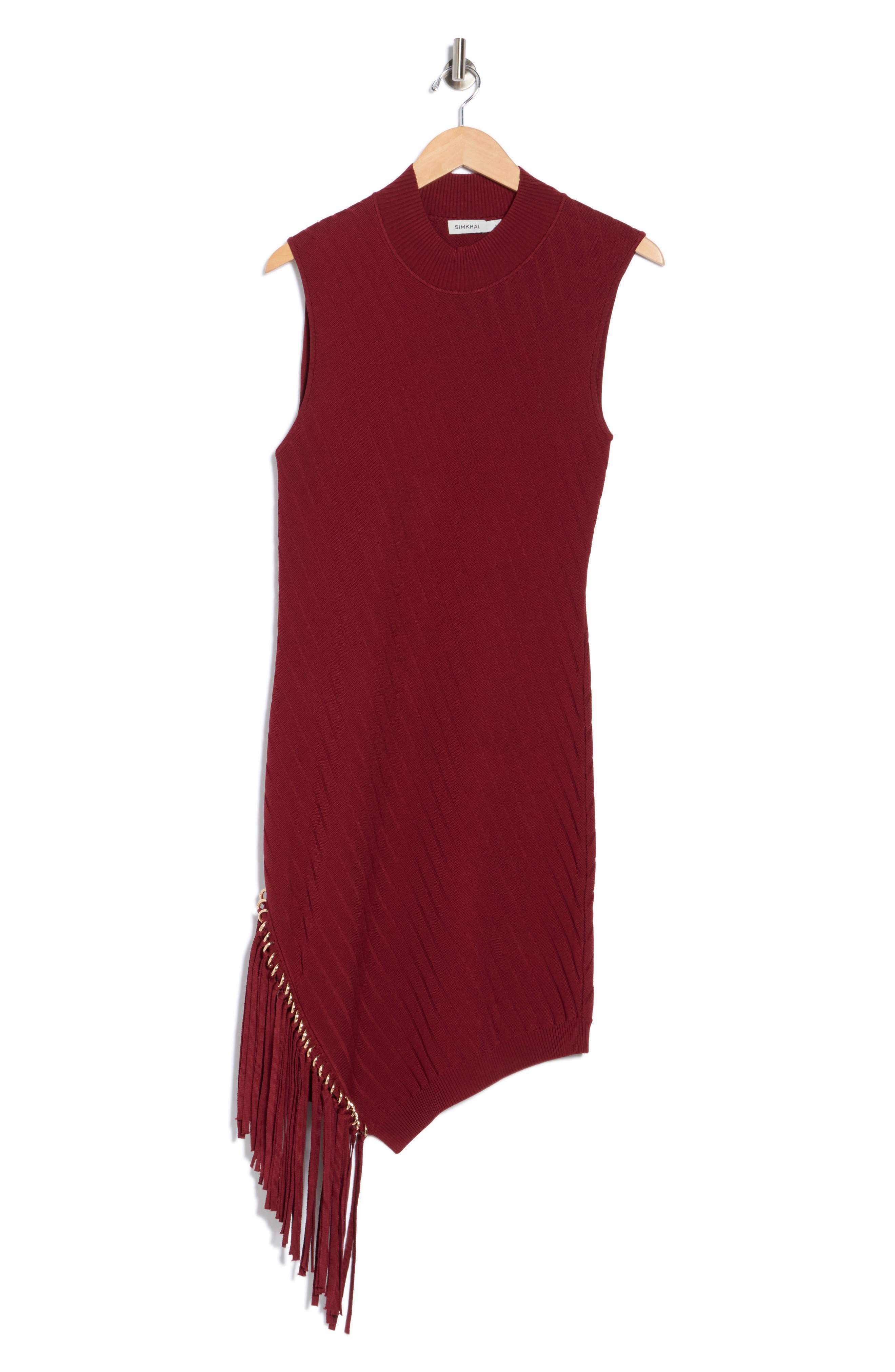 Clare Sleeveless Fringed Sweater Dress - image 1
