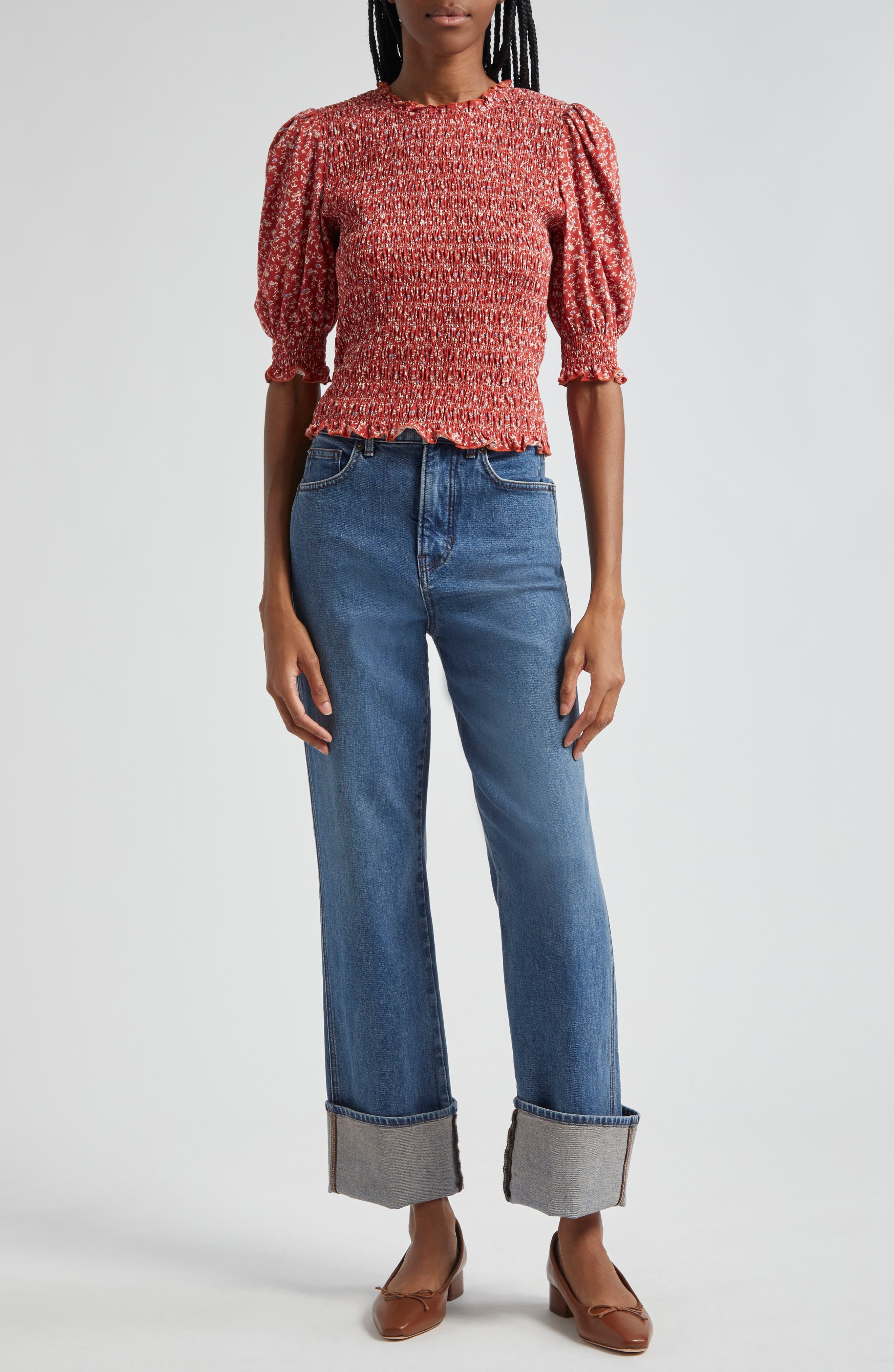 Langston Smocked Puff Sleeve Top - image 2