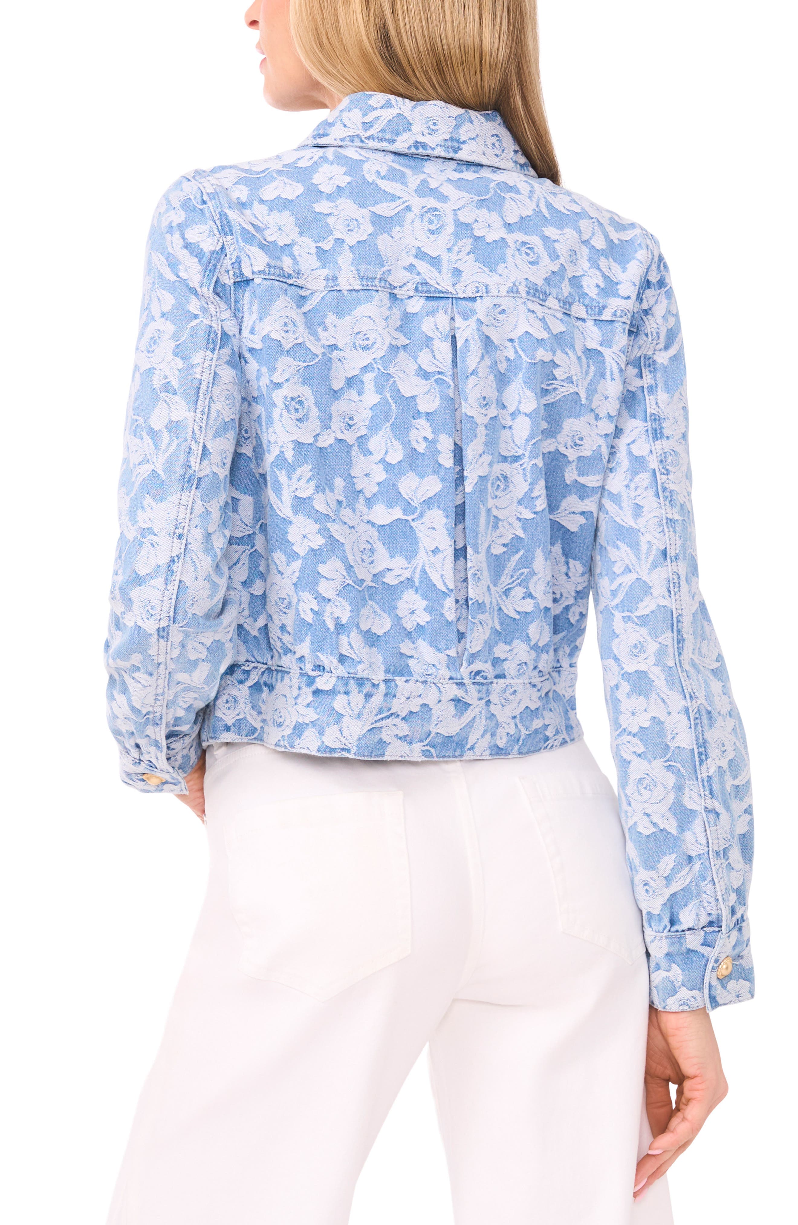 Rose Print Denim Jacket - image 2