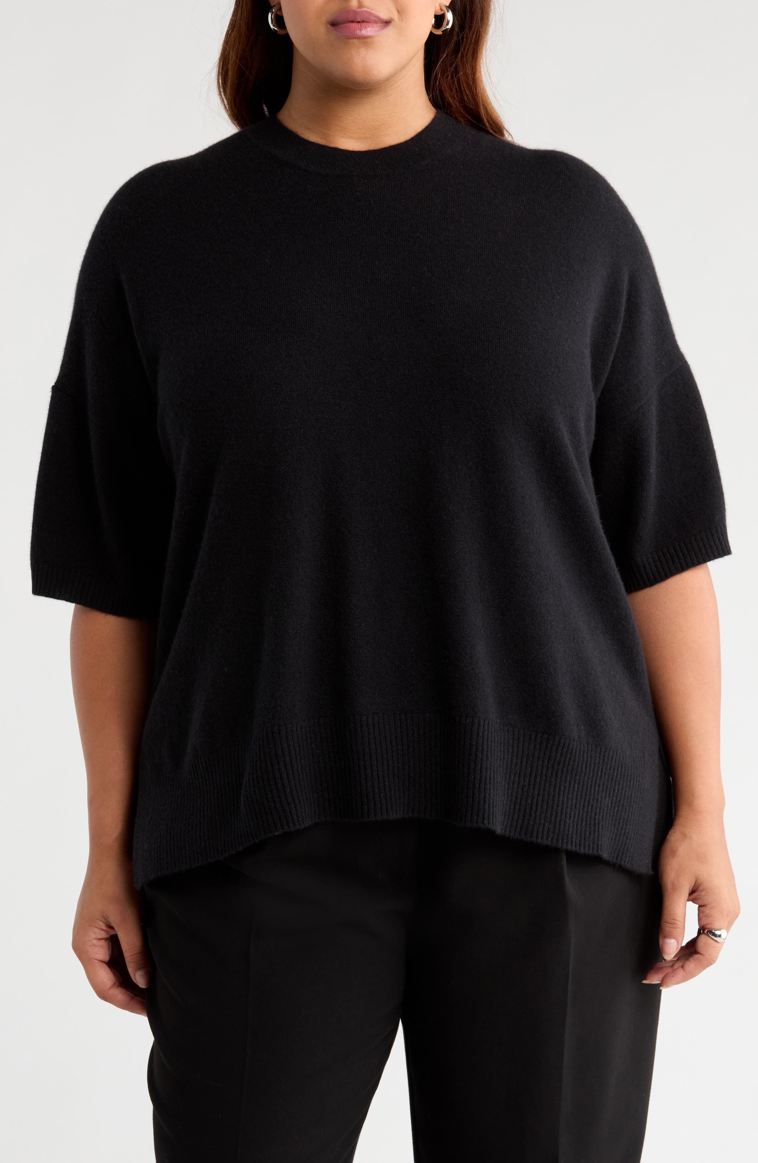 Short Sleeve Cashmere Sweater - image 1