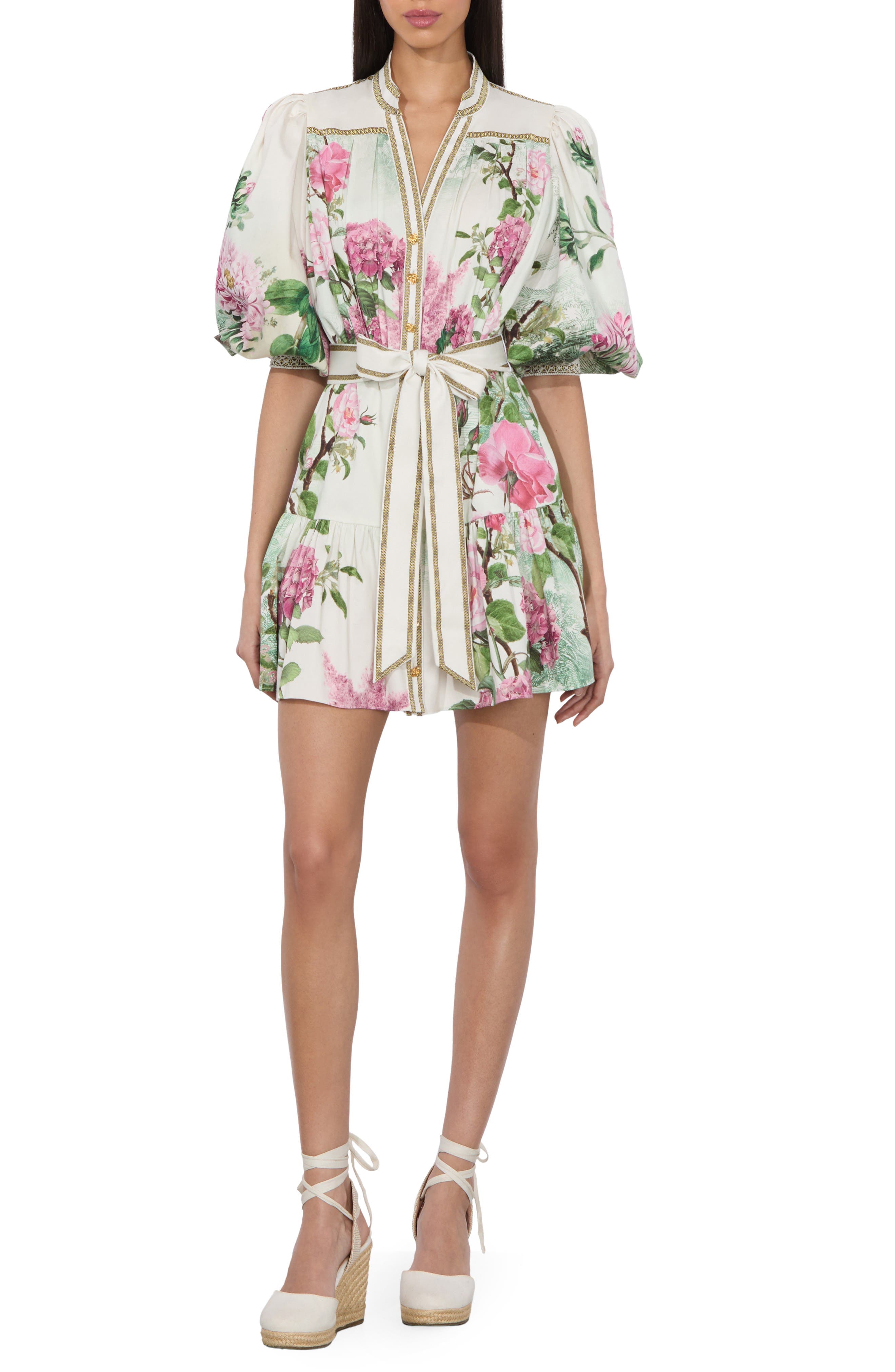 Cora Voluminous Tiered Mini Shirtdress - image 1