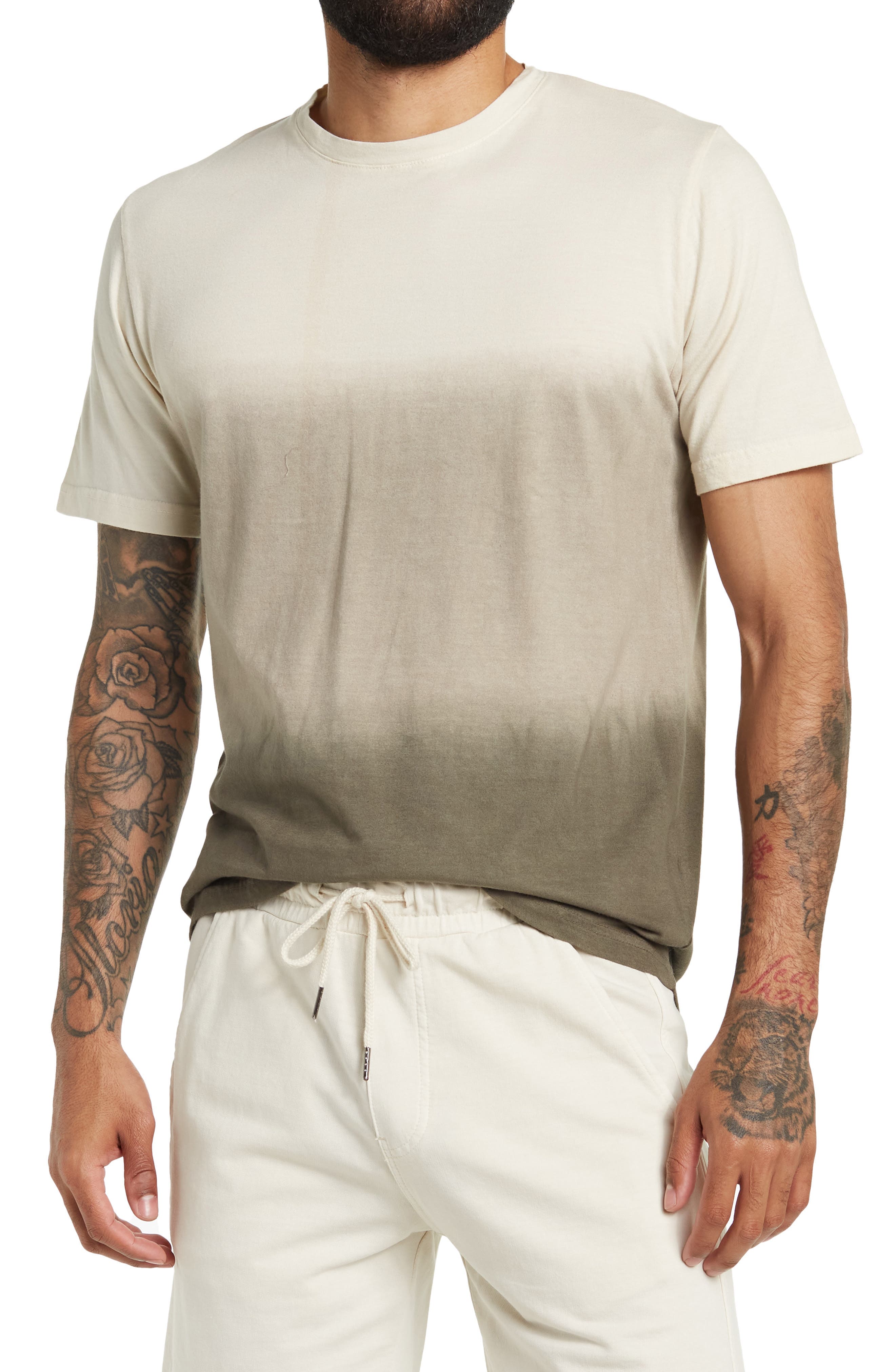 Ahoras Short Sleeve Dip Dye Crew Neck Shirt - image 3