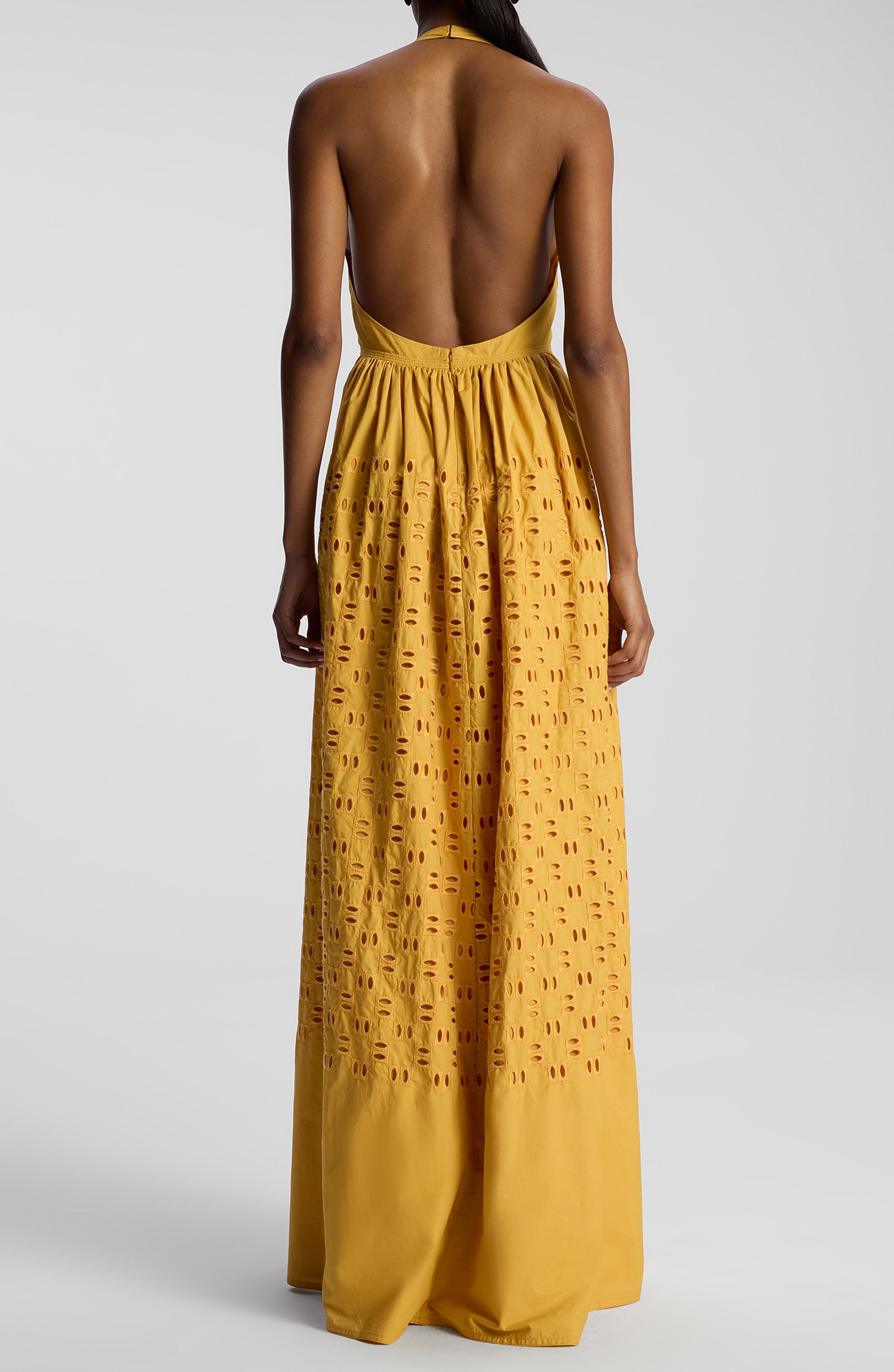 Blair Cotton Eyelet Maxi Halter Dress - image 2