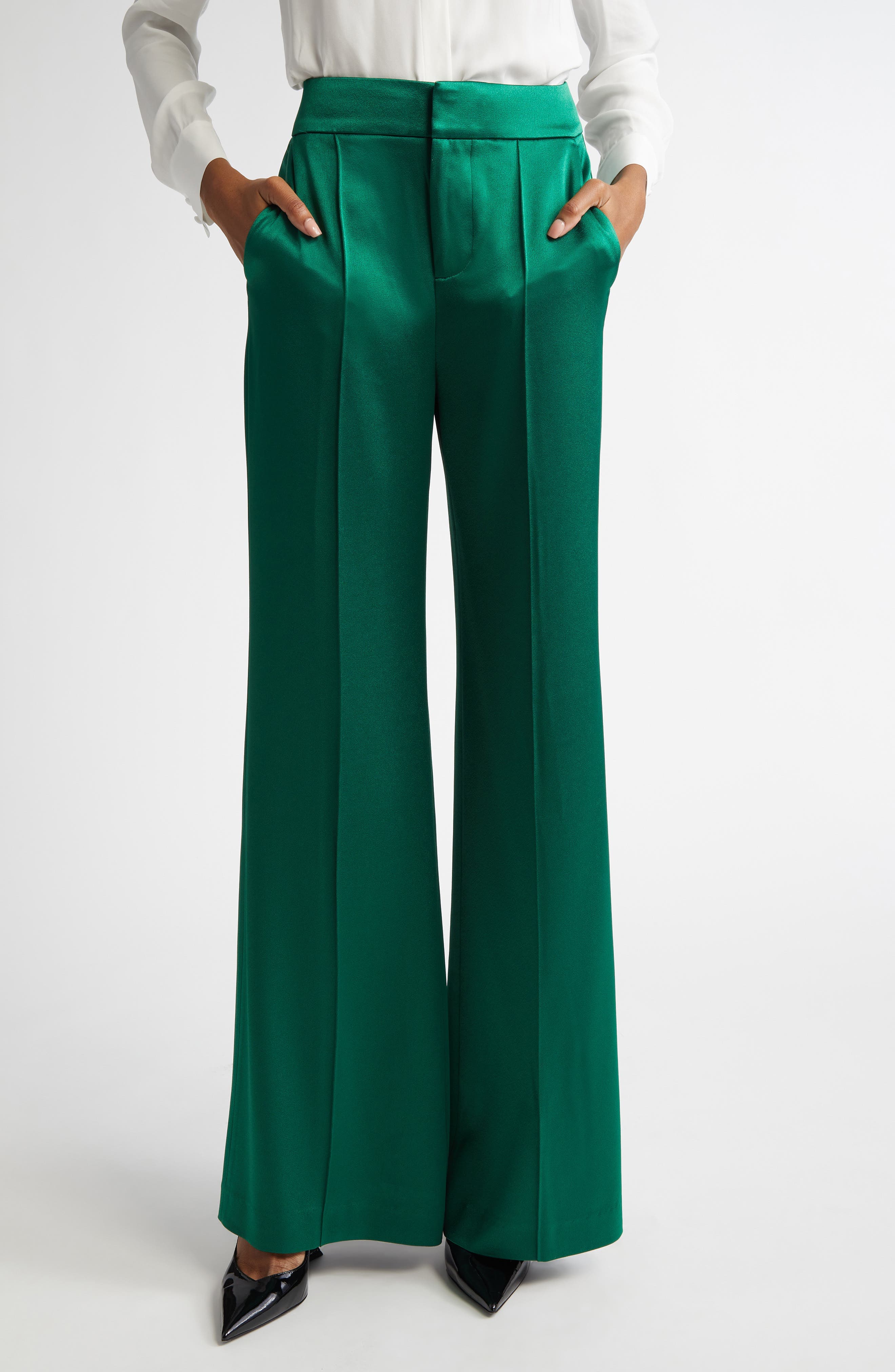 Dylan Piped Satin Wide Leg Pants - image 1