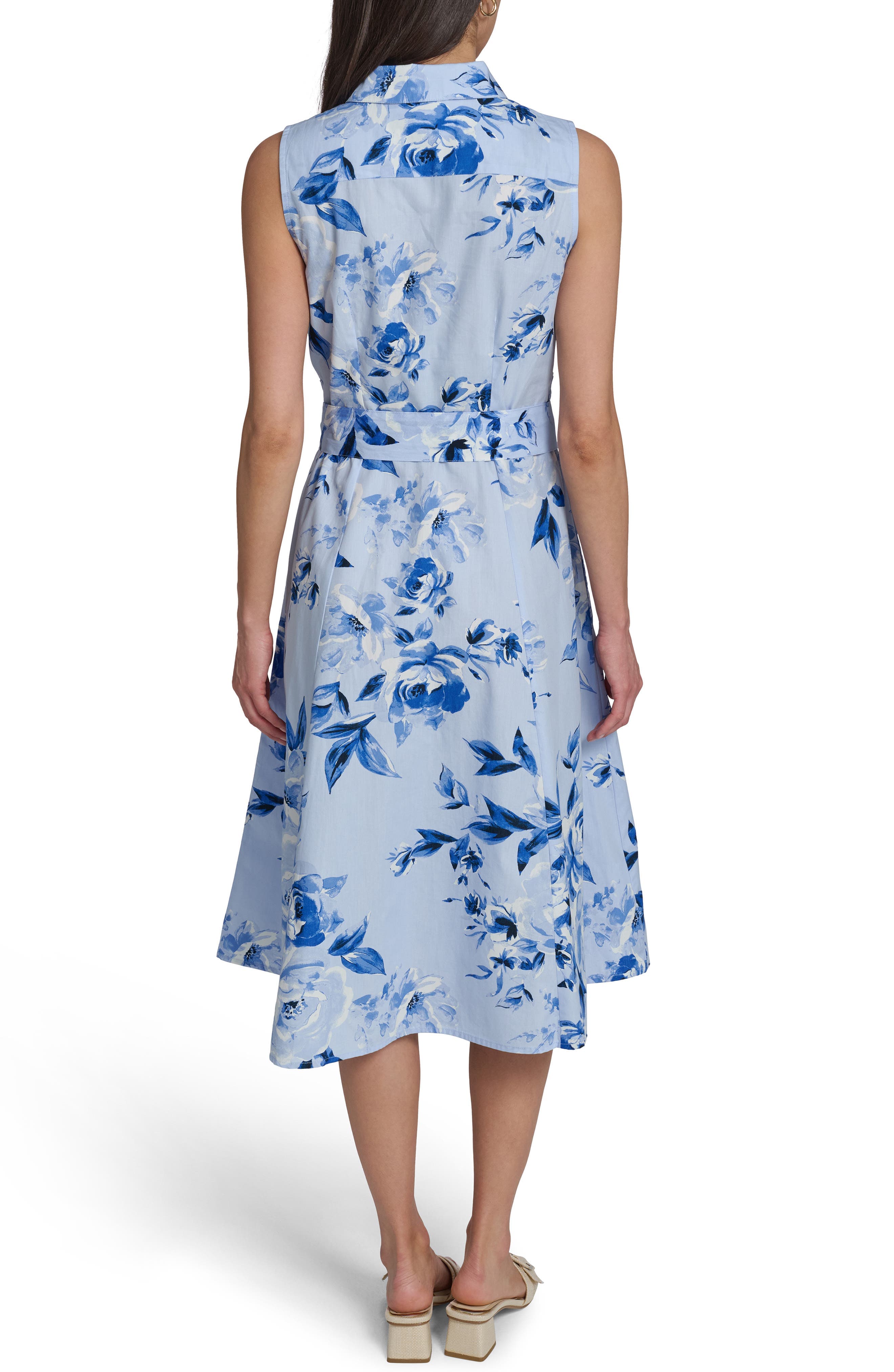 Sleeveless Cotton Shirtdress - image 2