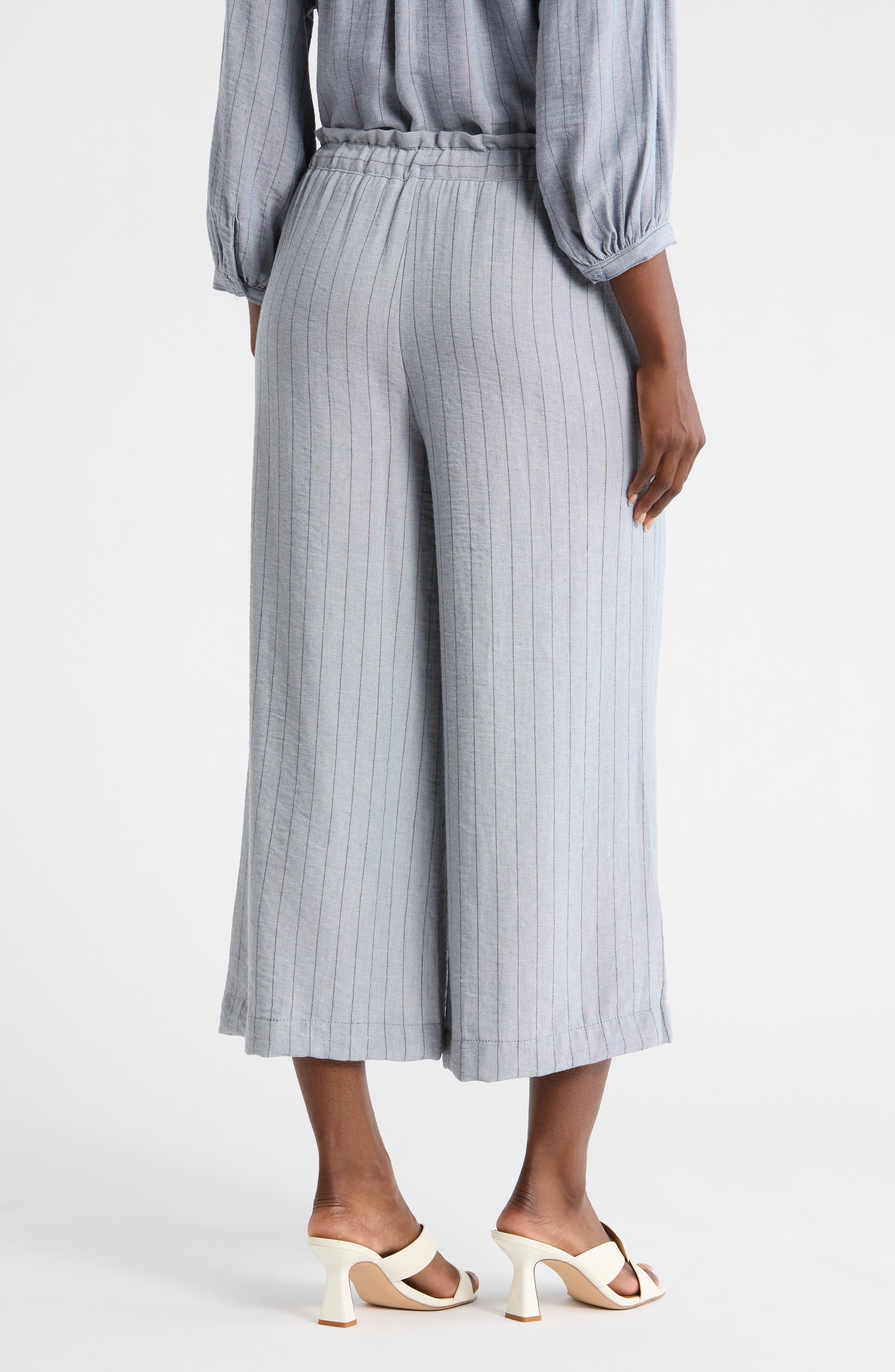Tie Waist Crop Wide Leg Pants - image 2