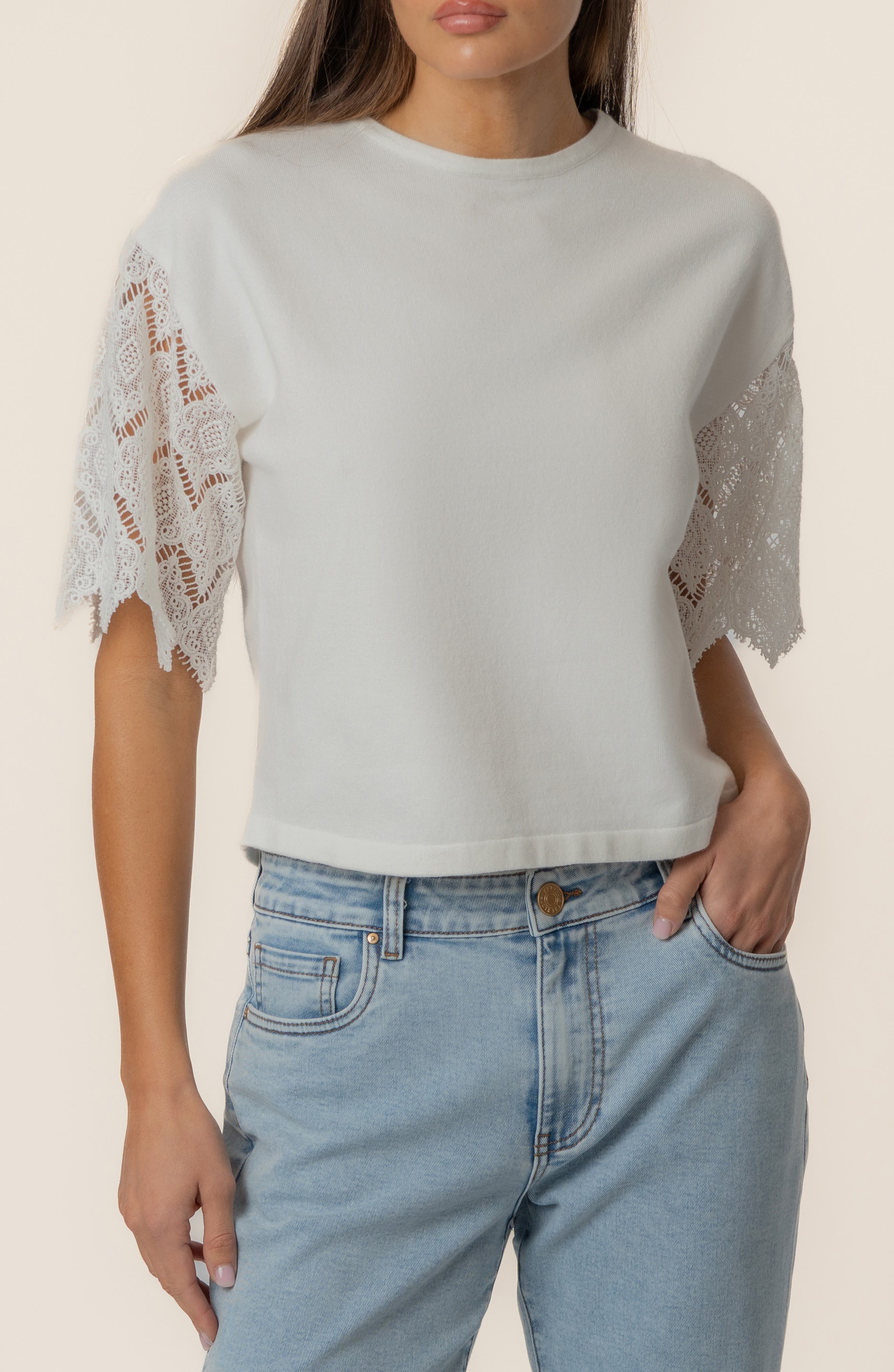 Coco Lace Sleeve Top - image 1
